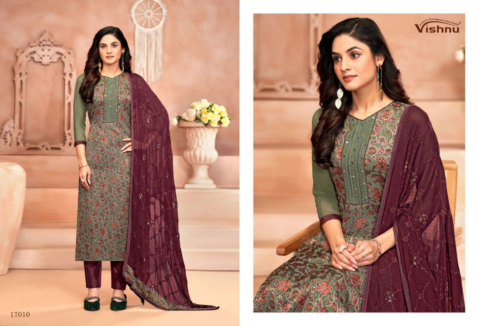 VISHNU IMPEX LIBBAS GEORGETTE FANCY WORKS LADIES SUIT