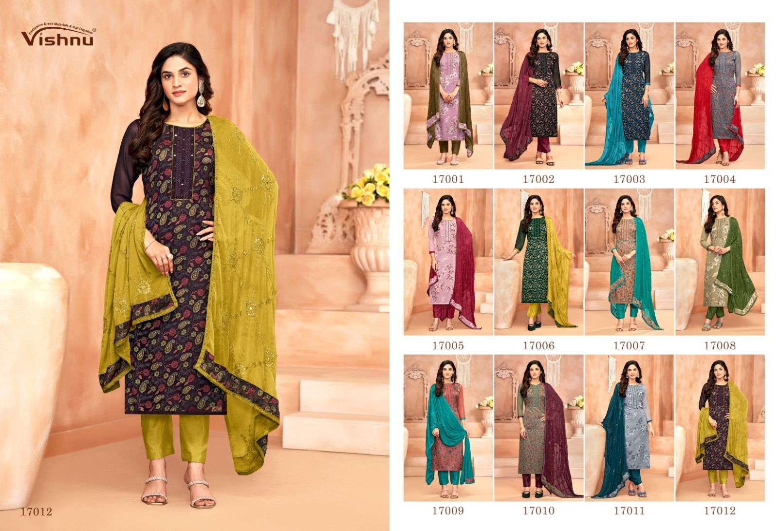 VISHNU IMPEX LIBBAS GEORGETTE FANCY WORKS LADIES SUIT