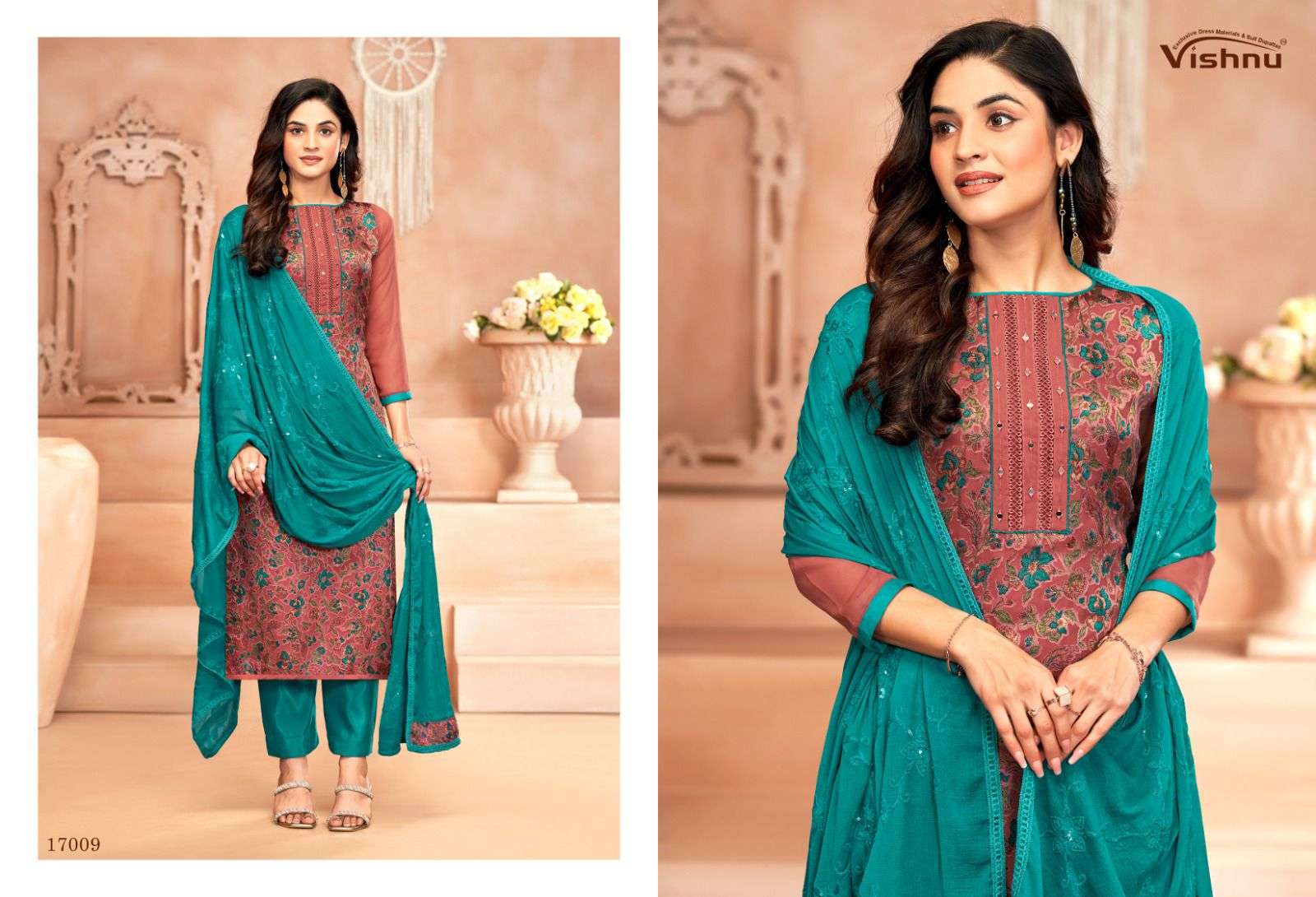 VISHNU IMPEX LIBBAS GEORGETTE FANCY WORKS LADIES SUIT