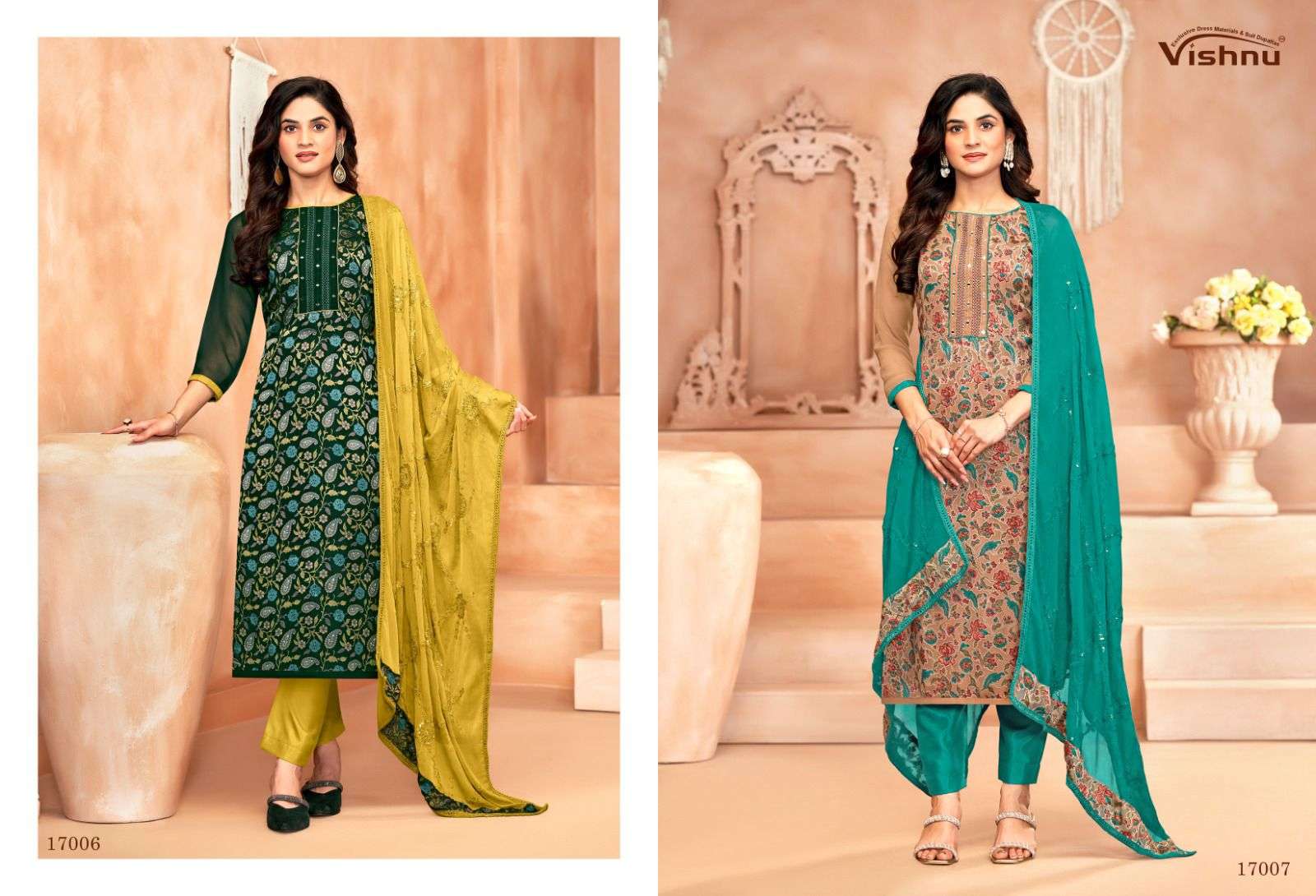 VISHNU IMPEX LIBBAS GEORGETTE FANCY WORKS LADIES SUIT