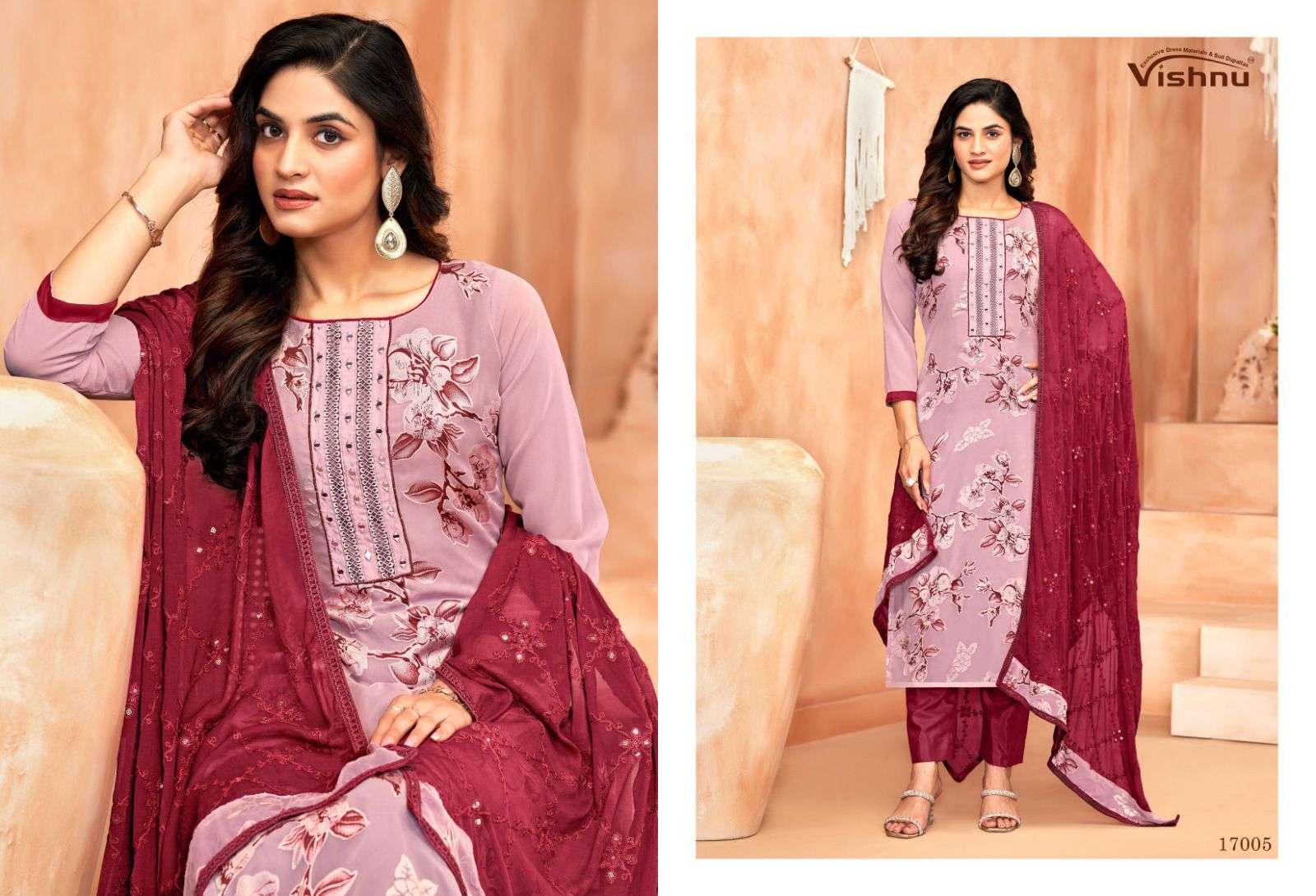 VISHNU IMPEX LIBBAS GEORGETTE FANCY WORKS LADIES SUIT