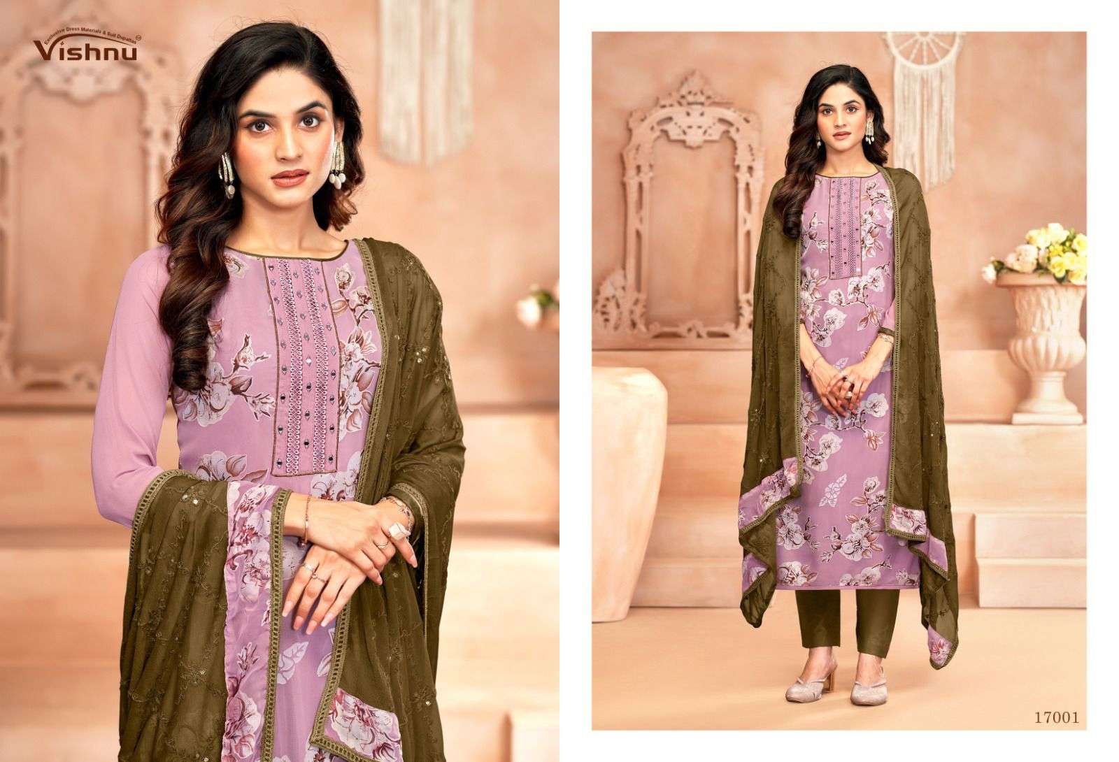 VISHNU IMPEX LIBBAS GEORGETTE FANCY WORKS LADIES SUIT