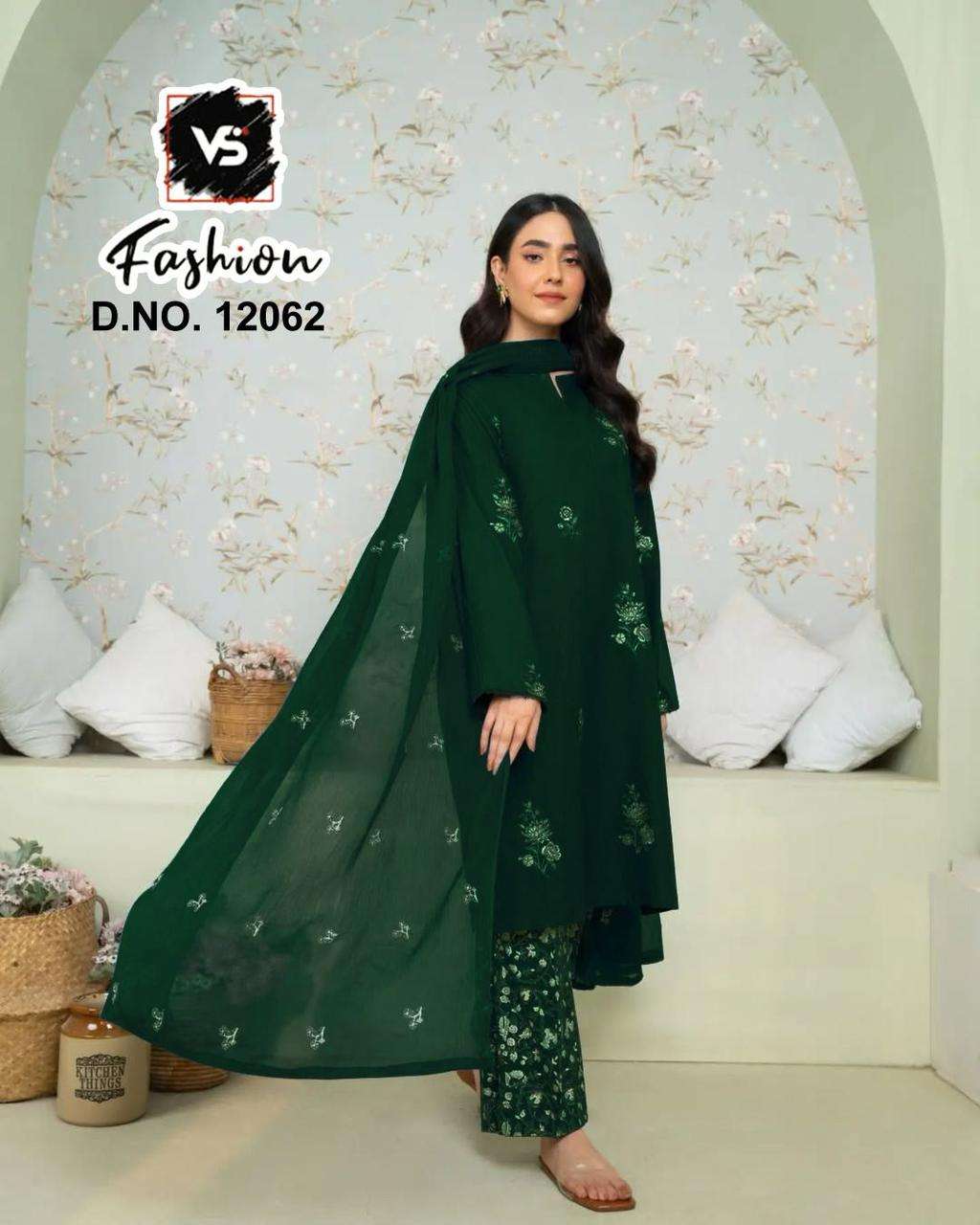 VS FASHION D NO 12062 RAYON HEAVY DESIGNER WORK PAKISTANI SUIT