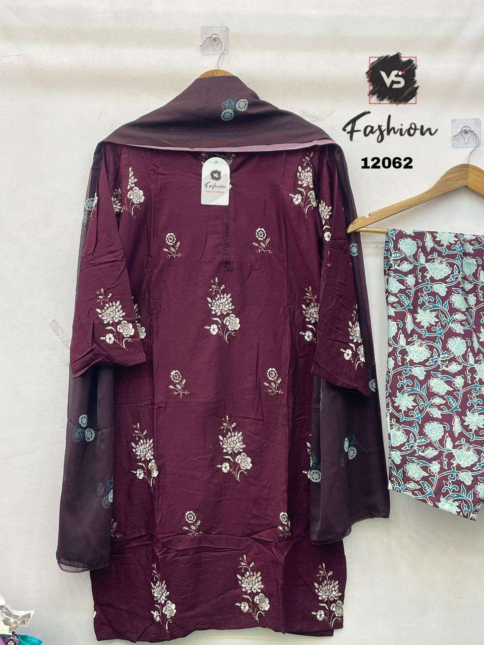 VS FASHION D NO 12062 RAYON HEAVY DESIGNER WORK PAKISTANI SUIT