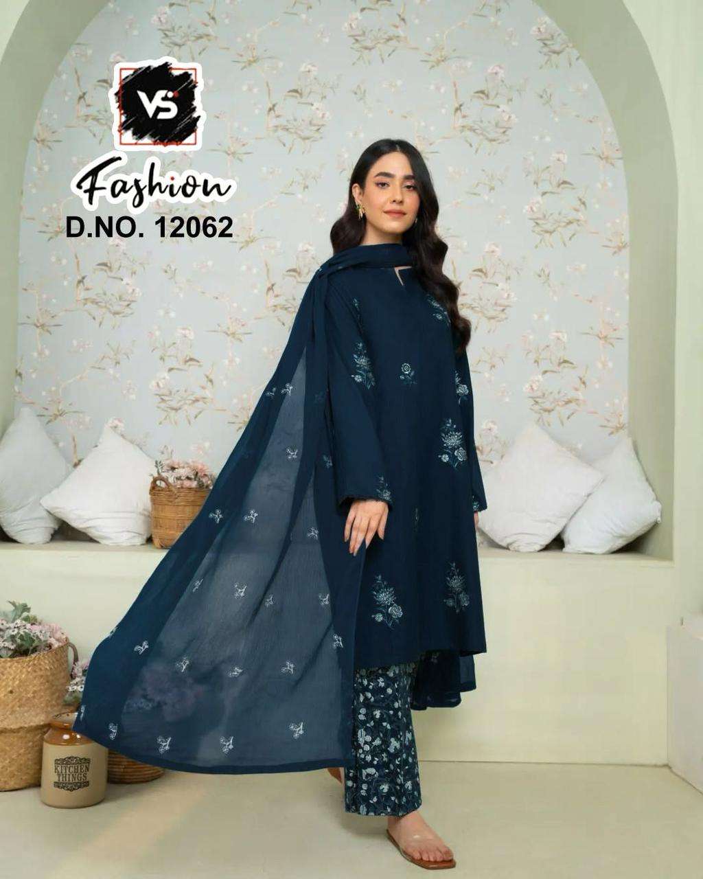 VS FASHION D NO 12062 RAYON HEAVY DESIGNER WORK PAKISTANI SUIT