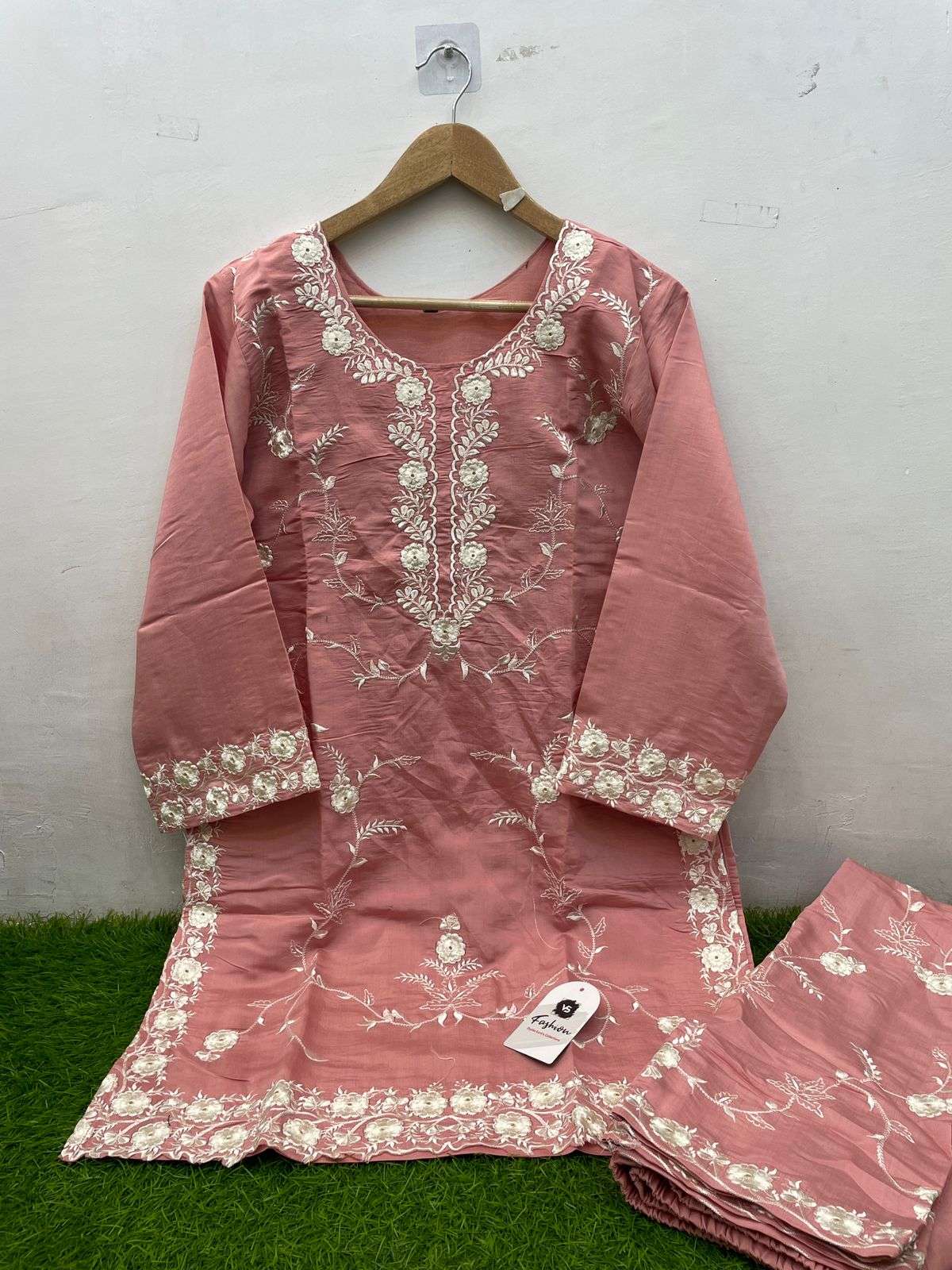 VS FASHION D NO 12088 COTTON FANCY DESIGNER PAKISTANI STYLE CO-ORD SET