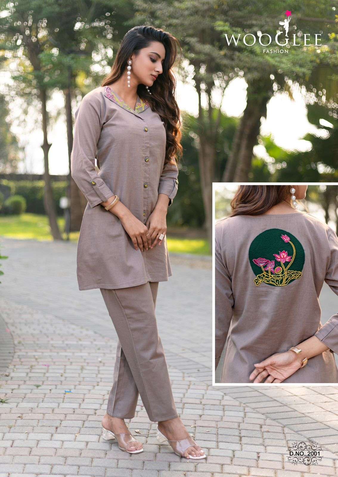 WOOGLEE ZEEL COTTON FANCY HAND WORKS LADIES CO-ORD SET