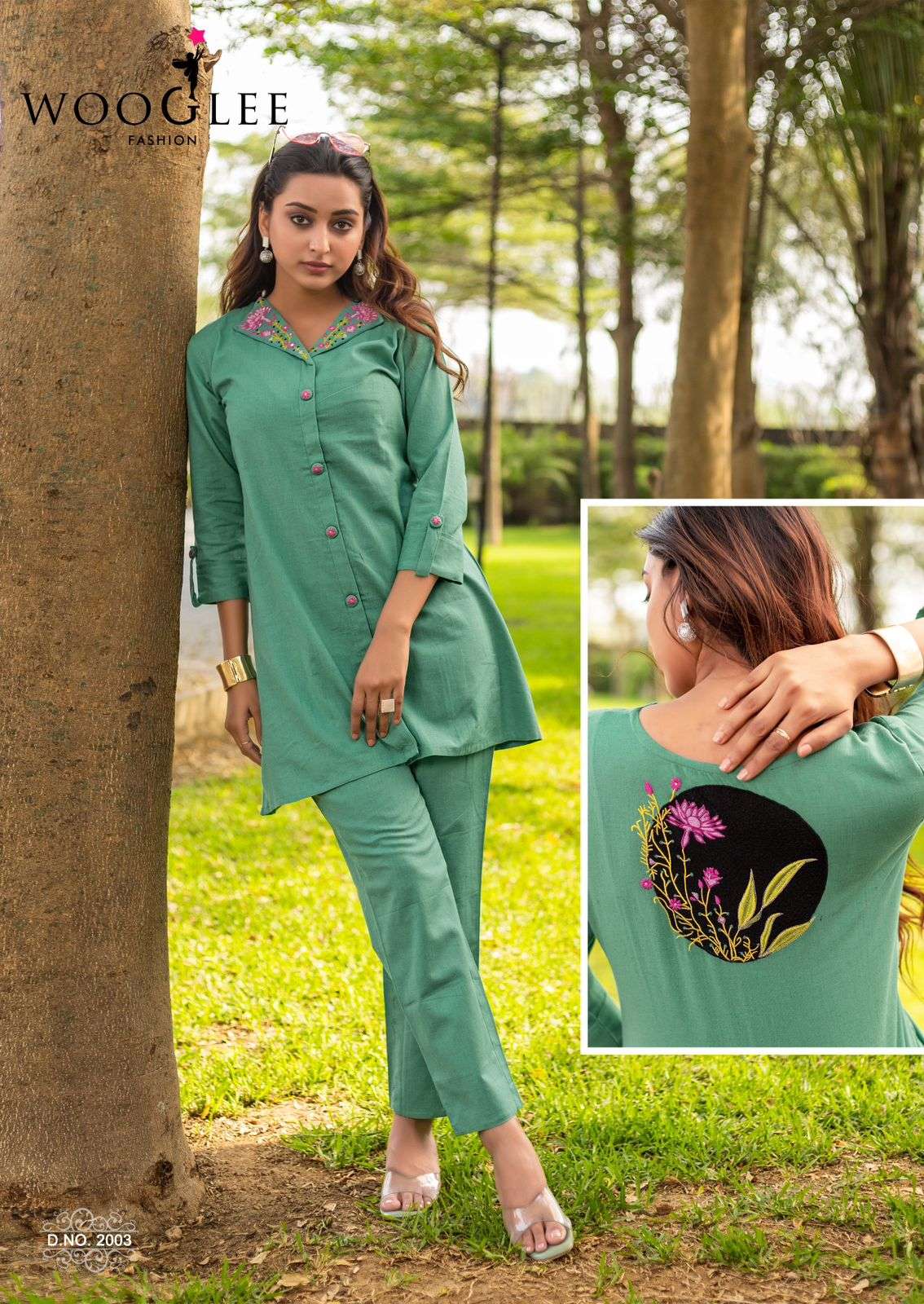 WOOGLEE ZEEL COTTON FANCY HAND WORKS LADIES CO-ORD SET