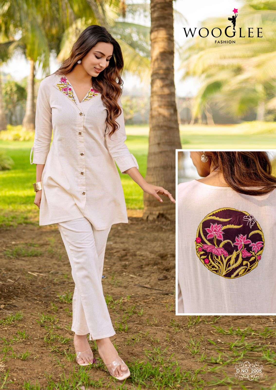 WOOGLEE ZEEL COTTON FANCY HAND WORKS LADIES CO-ORD SET