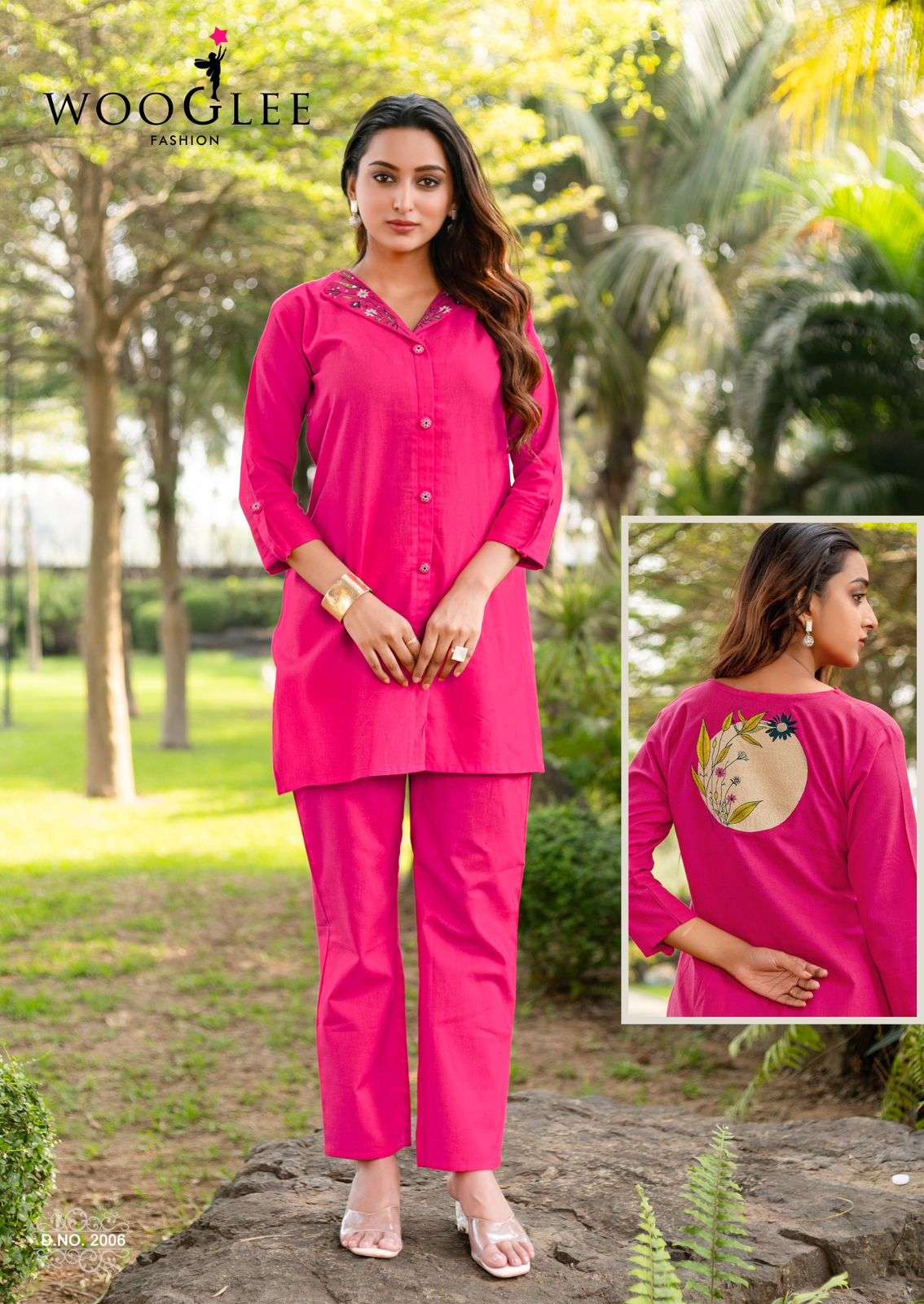 WOOGLEE ZEEL COTTON FANCY HAND WORKS LADIES CO-ORD SET
