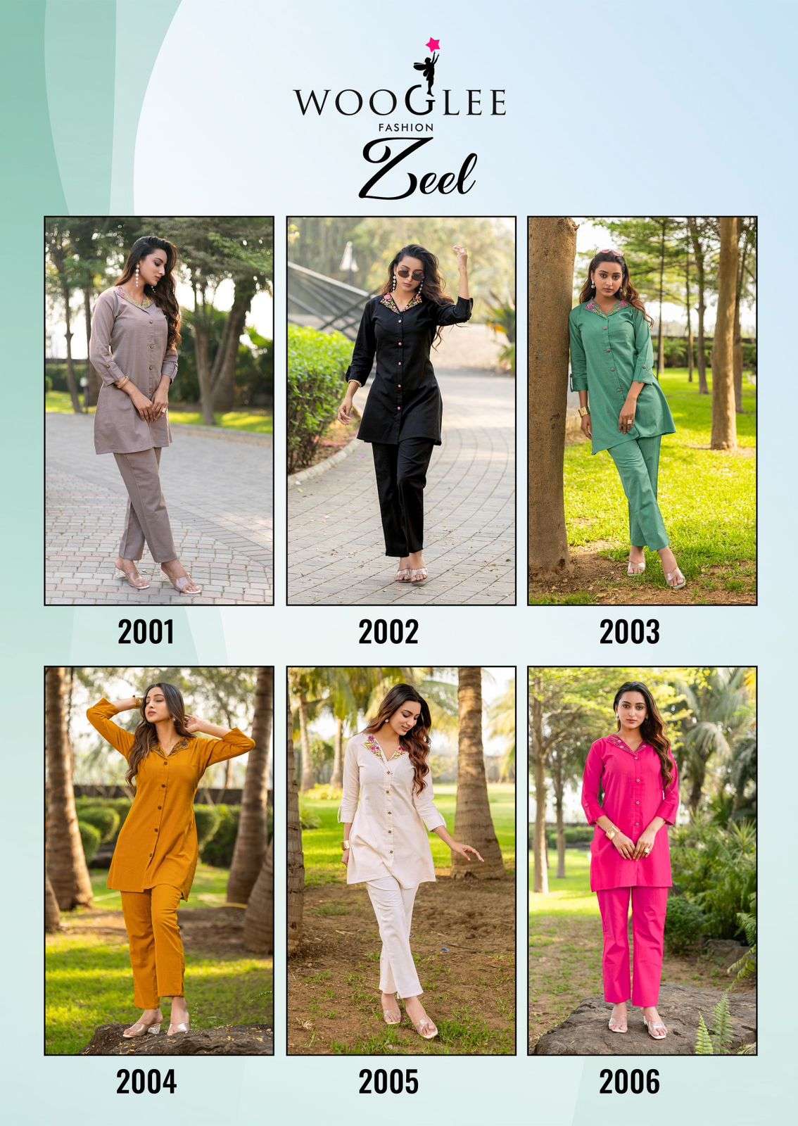 WOOGLEE ZEEL COTTON FANCY HAND WORKS LADIES CO-ORD SET
