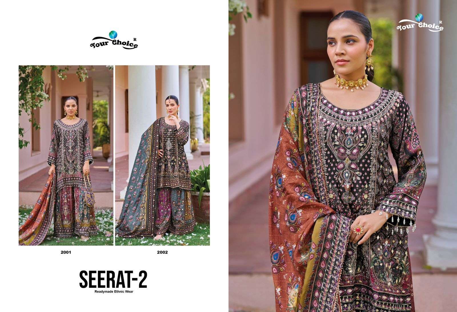 YOUR CHOICE SEERAT VOL 2 HEAVY DESIGNER WEDDING WEAR SHARARA SUIT