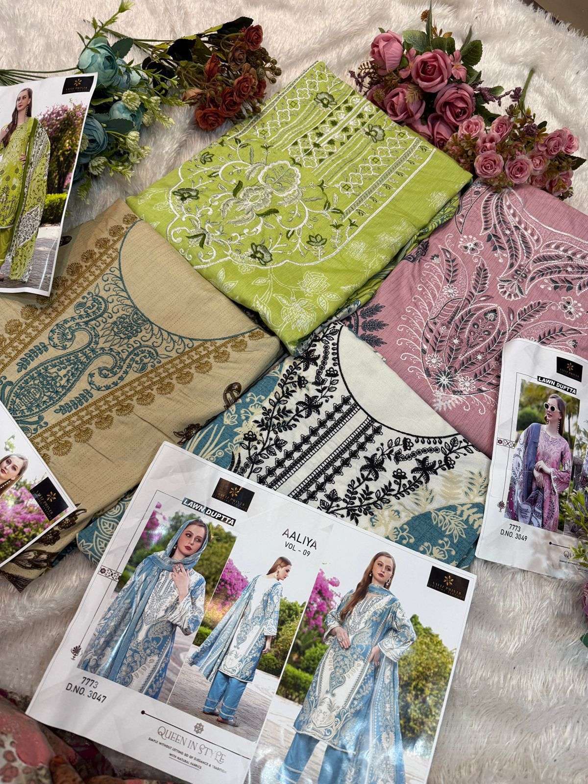 AALIZ PRINTS AALIYA VOL 9 COTTON DIGITAL PRINT WITH NECK WORK SUIT