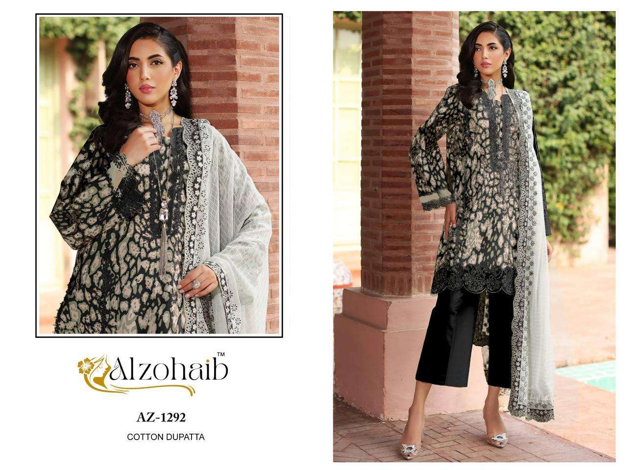 AL ZOHAIB PARISA COTTON PRINT WITH FANCY EMBROIDERY WORK SALWAR KAMEEZ 
