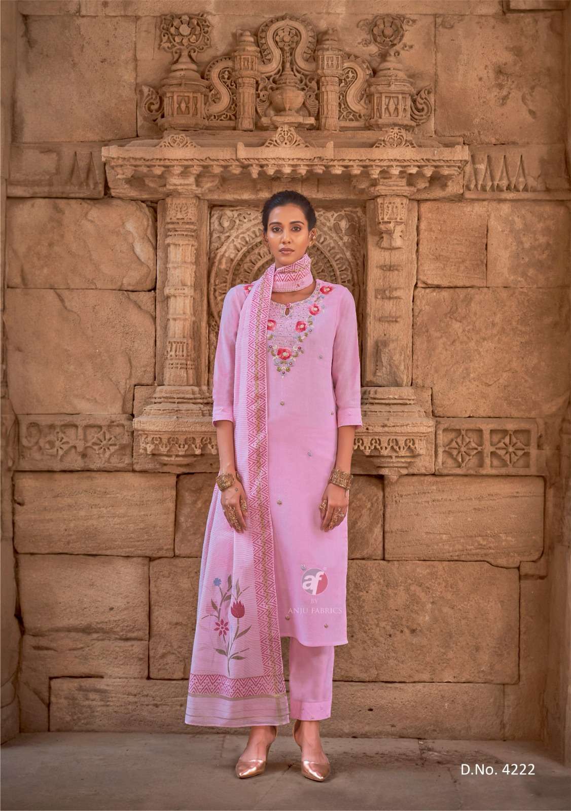 ANJU FABRICS CHANDANI VOL 4 COTTON FANCY DESIGNER WORK LADIES SUIT