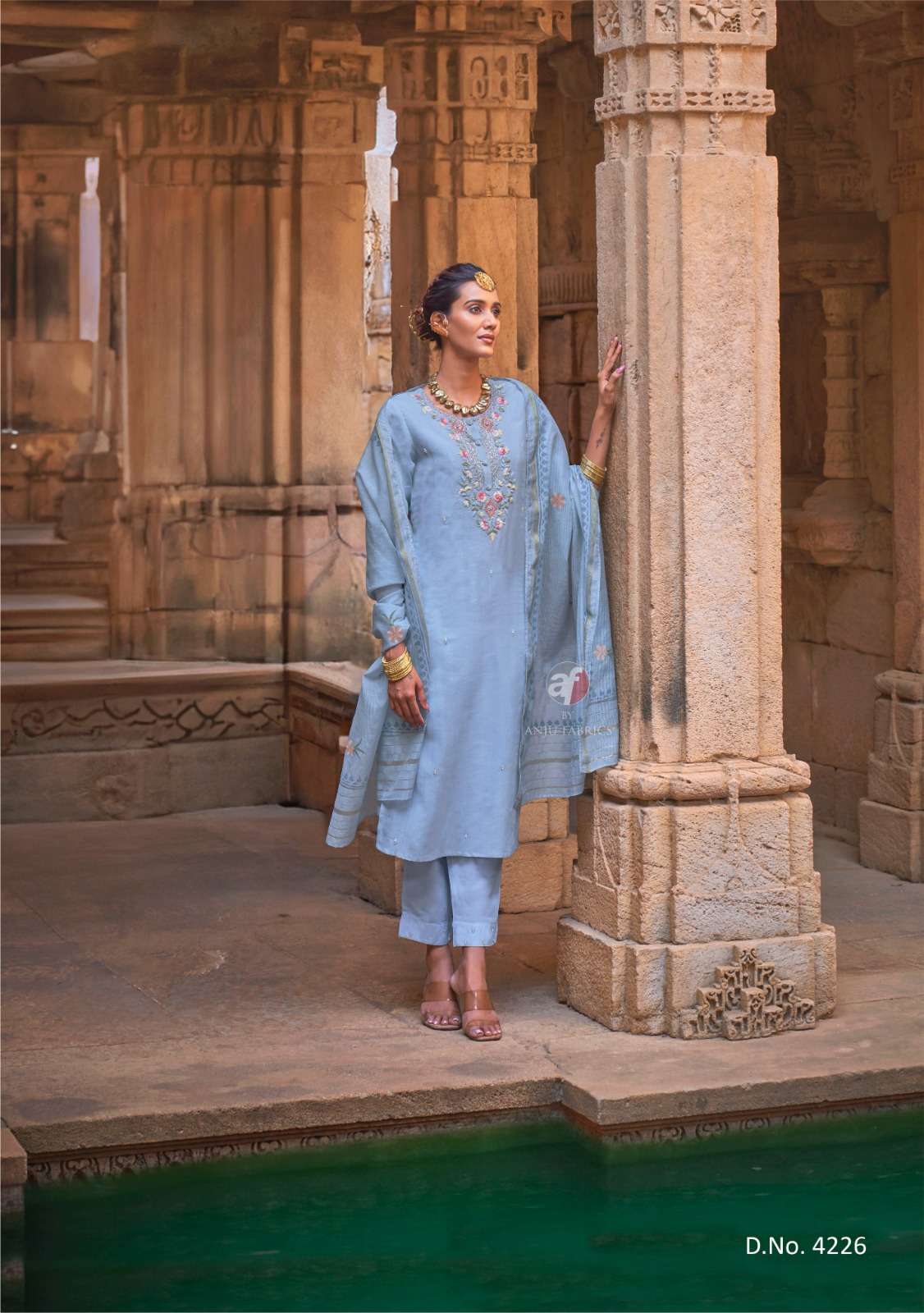 ANJU FABRICS CHANDANI VOL 4 COTTON FANCY DESIGNER WORK LADIES SUIT