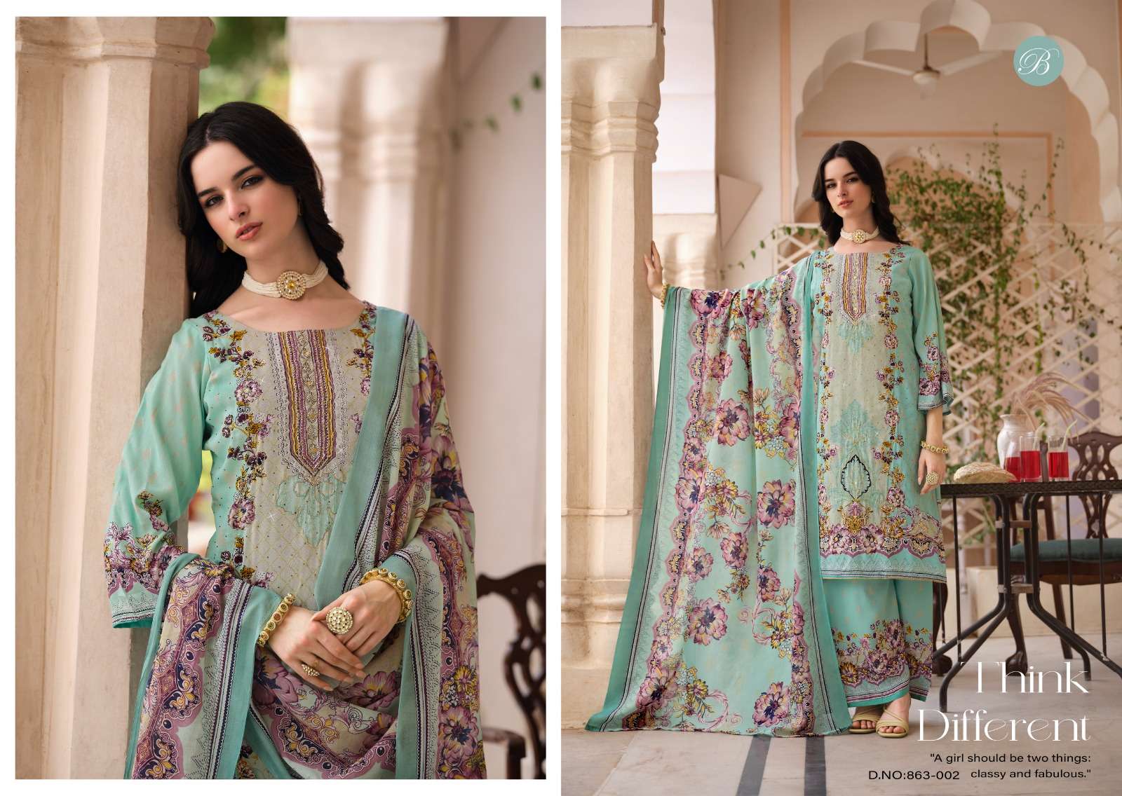 BELLIZA DESIGNER STUDIO SHAHEEN VOL 5 VISCOSE FANCY PRINT WITH WORK SUIT