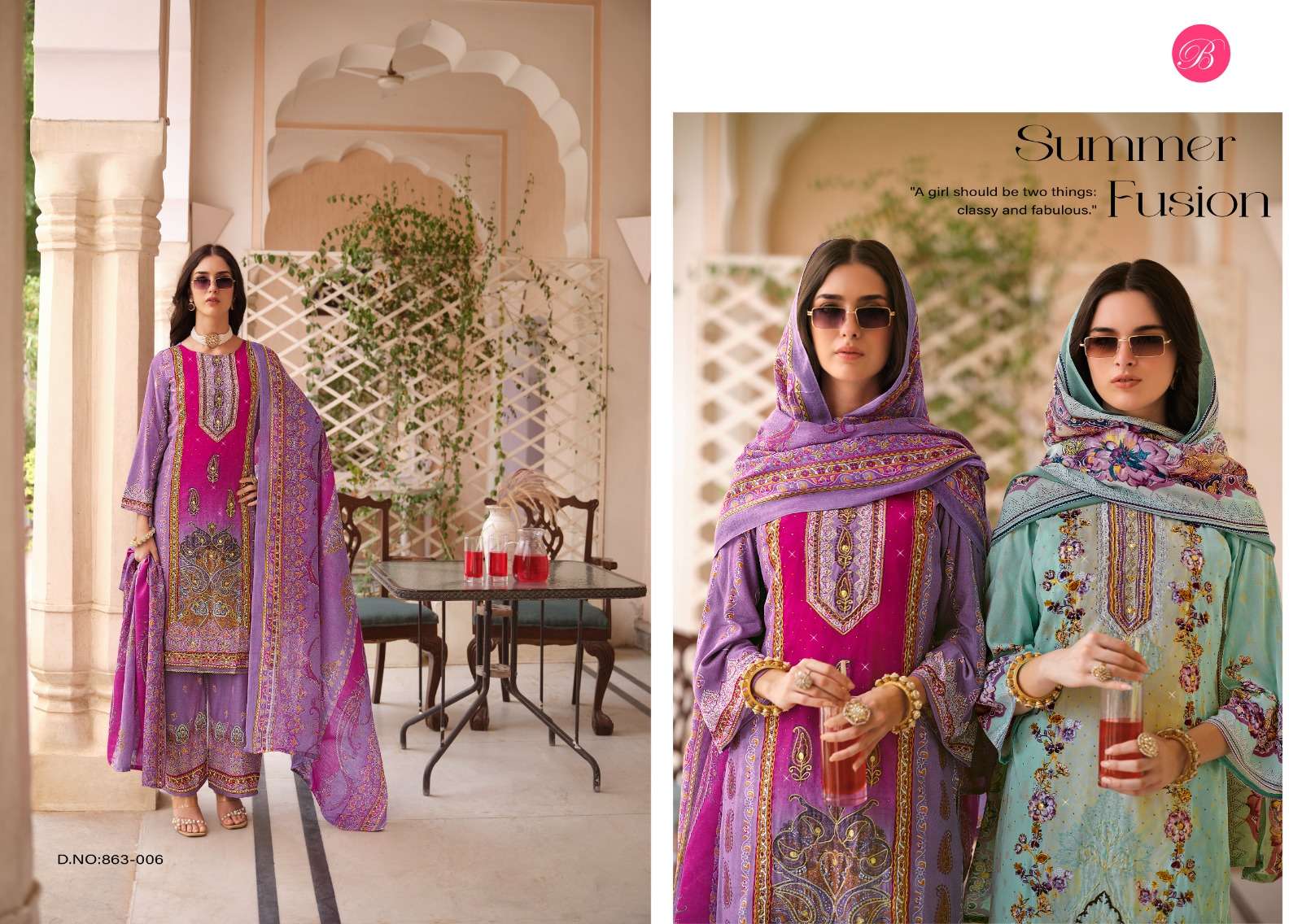 BELLIZA DESIGNER STUDIO SHAHEEN VOL 5 VISCOSE FANCY PRINT WITH WORK SUIT