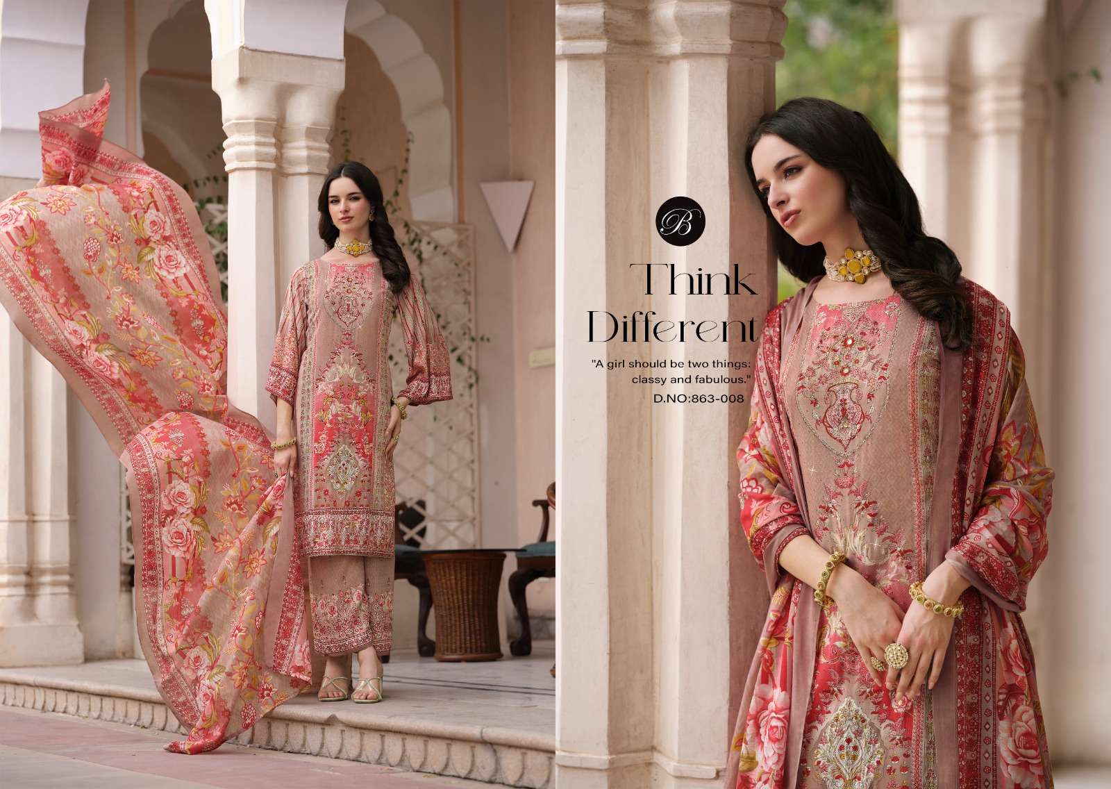 BELLIZA DESIGNER STUDIO SHAHEEN VOL 5 VISCOSE FANCY PRINT WITH WORK SUIT