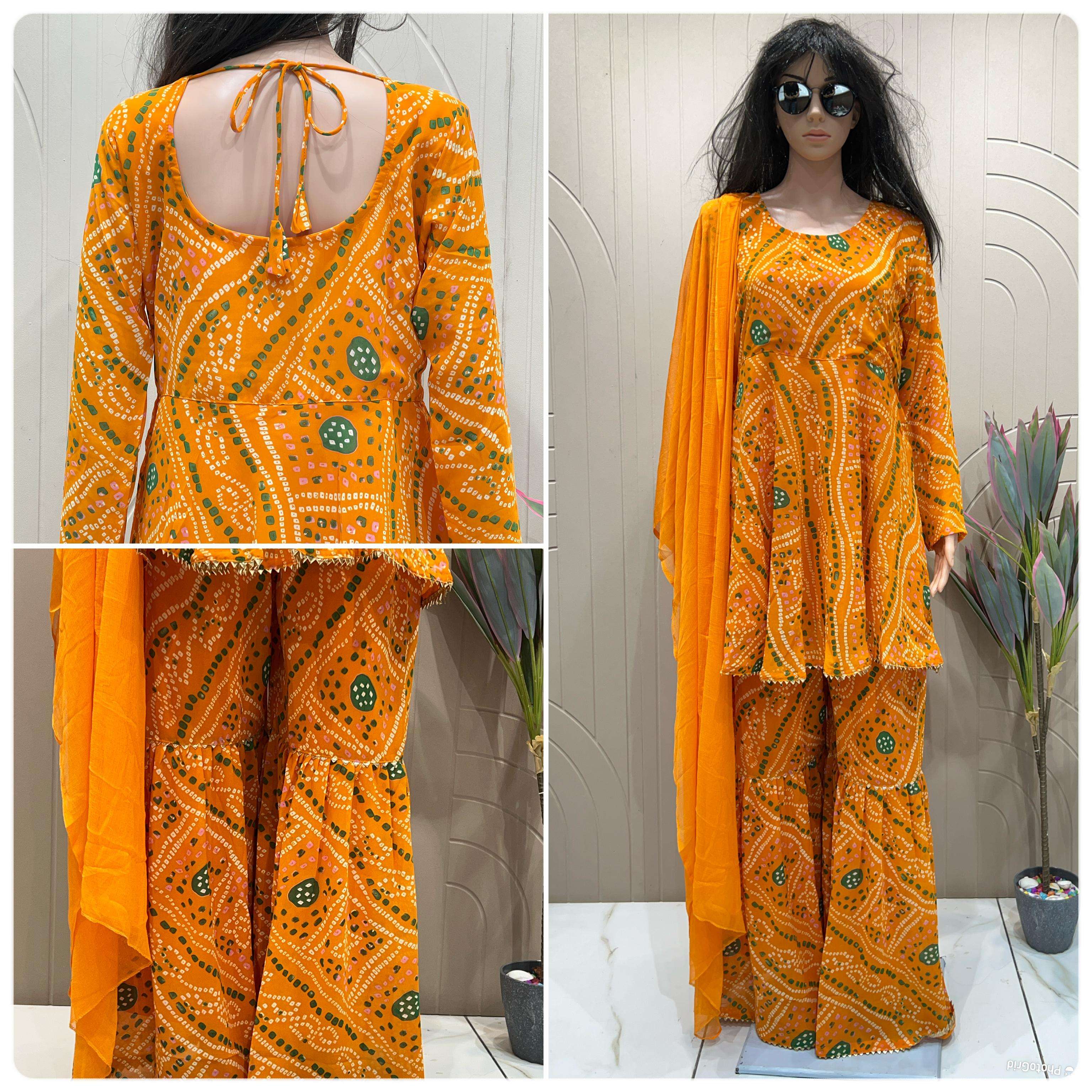BLUE HILLS FESTIVAL SEASON FANCY DESIGNER PARTY WEAR SHARARA SUIT