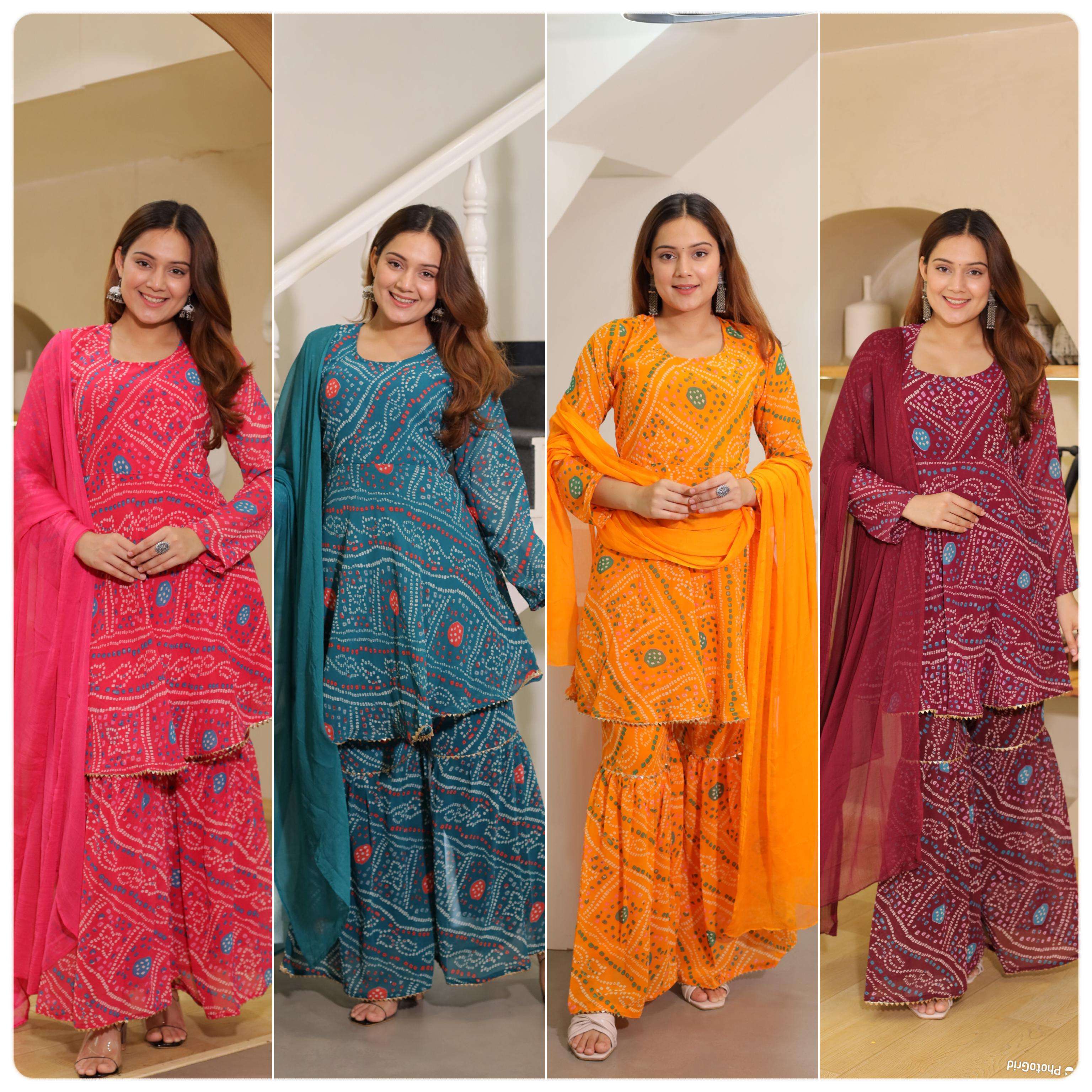 BLUE HILLS FESTIVAL SEASON FANCY DESIGNER PARTY WEAR SHARARA SUIT