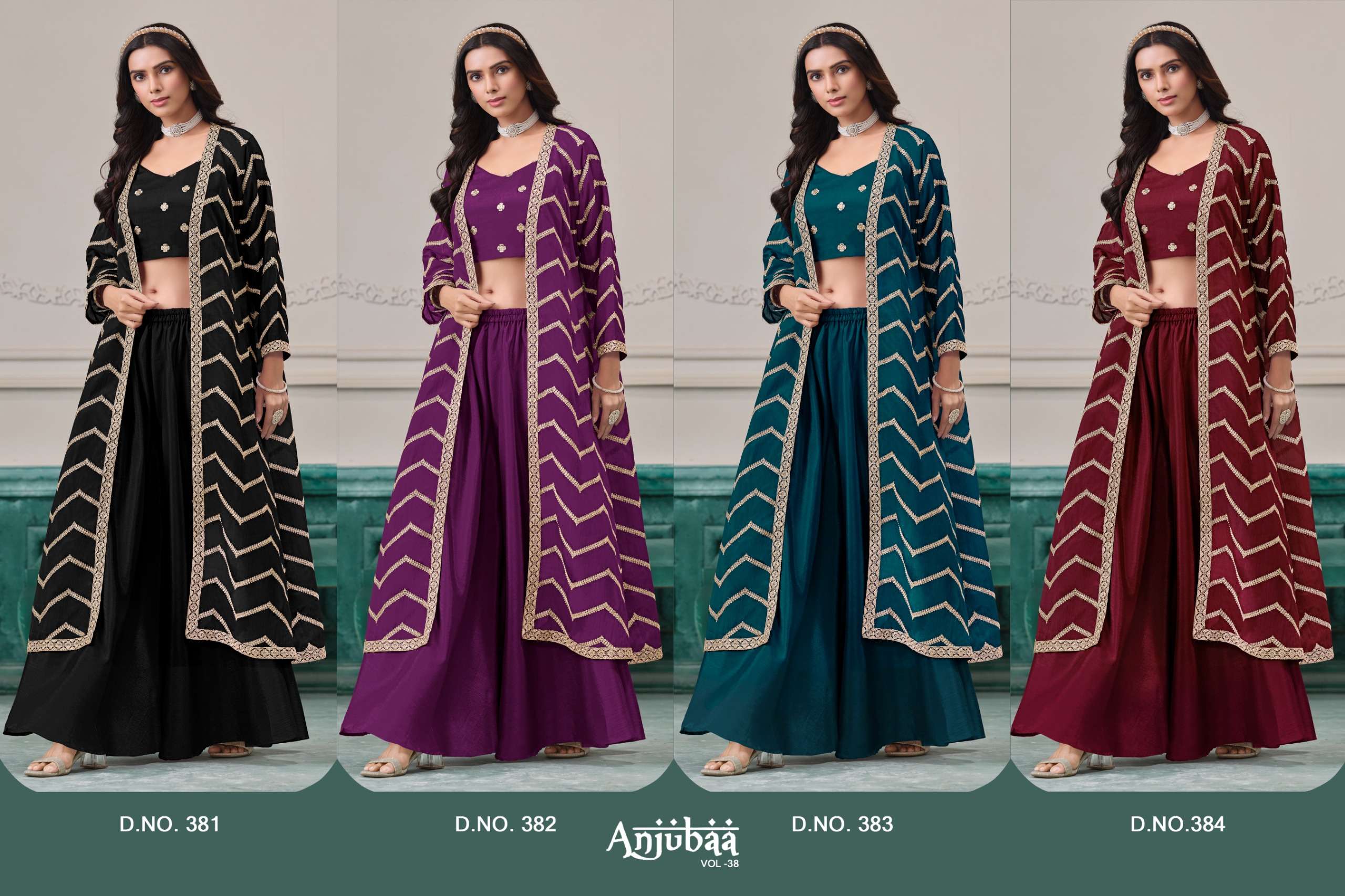 DANI CREATIONS ANJUBAA VOL 38 HEAVY DESIGNER PARTY WEAR LOOK DESIGNER LADIES SUIT 