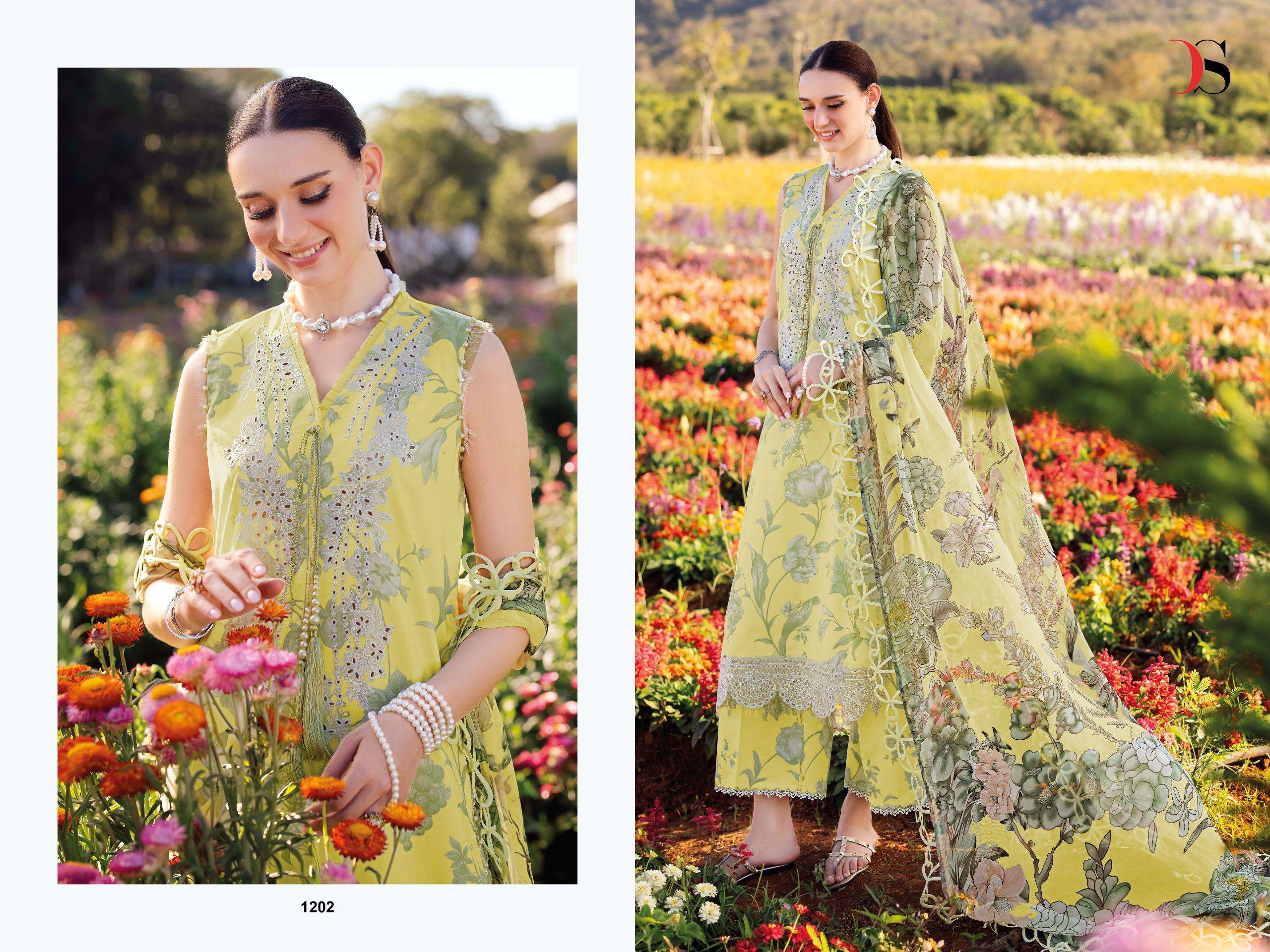 DEEPSY SUITS JADE URBAN LAWN 25 VOL 3 COTTON PATCH EMBROIDERY WORK SUIT