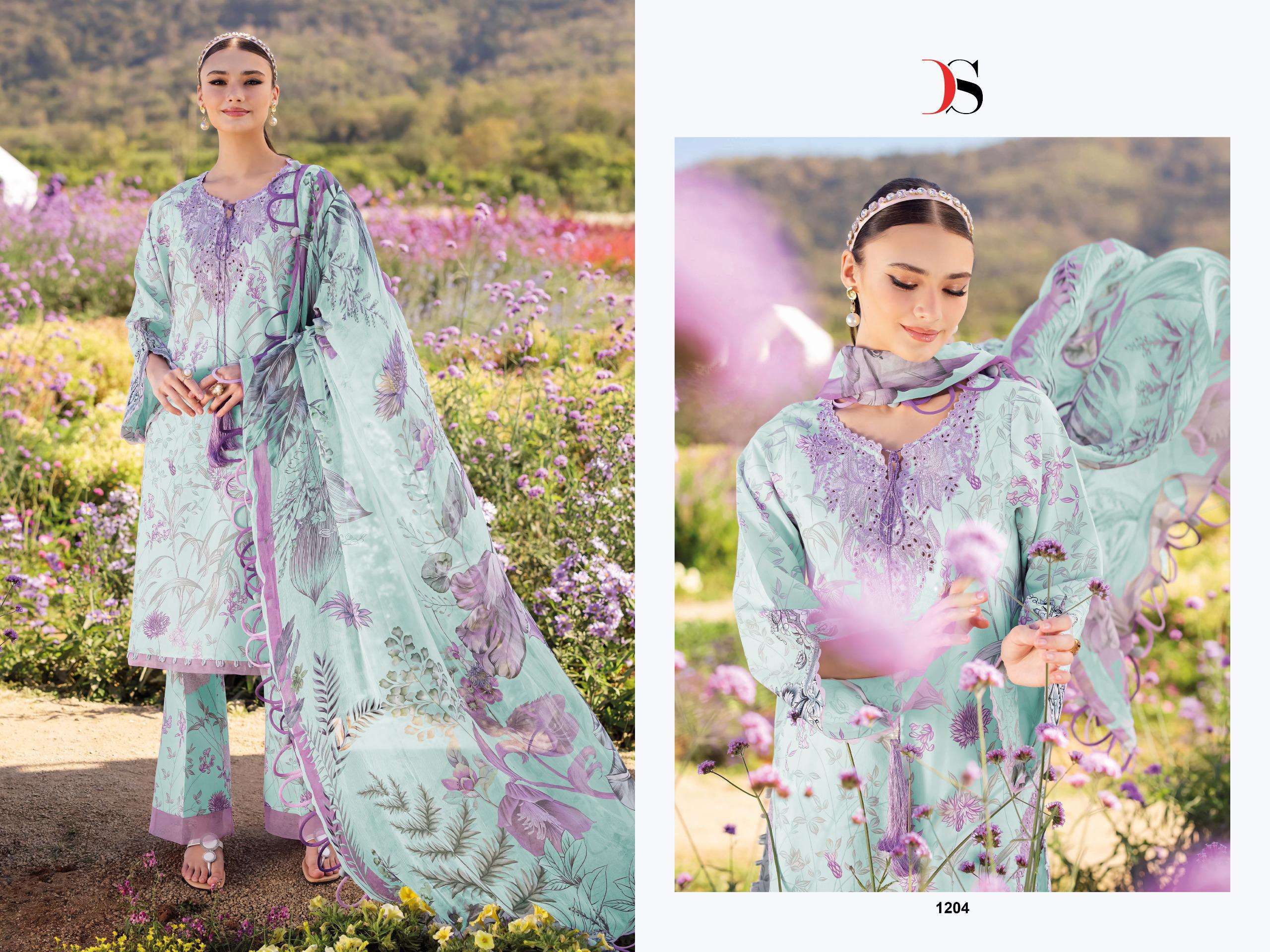 DEEPSY SUITS JADE URBAN LAWN 25 VOL 3 COTTON PATCH EMBROIDERY WORK SUIT