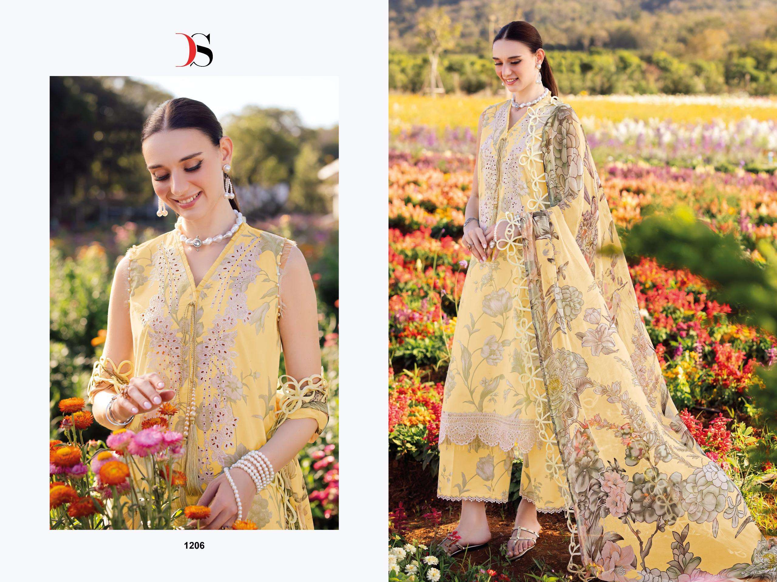 DEEPSY SUITS JADE URBAN LAWN 25 VOL 3 COTTON PATCH EMBROIDERY WORK SUIT