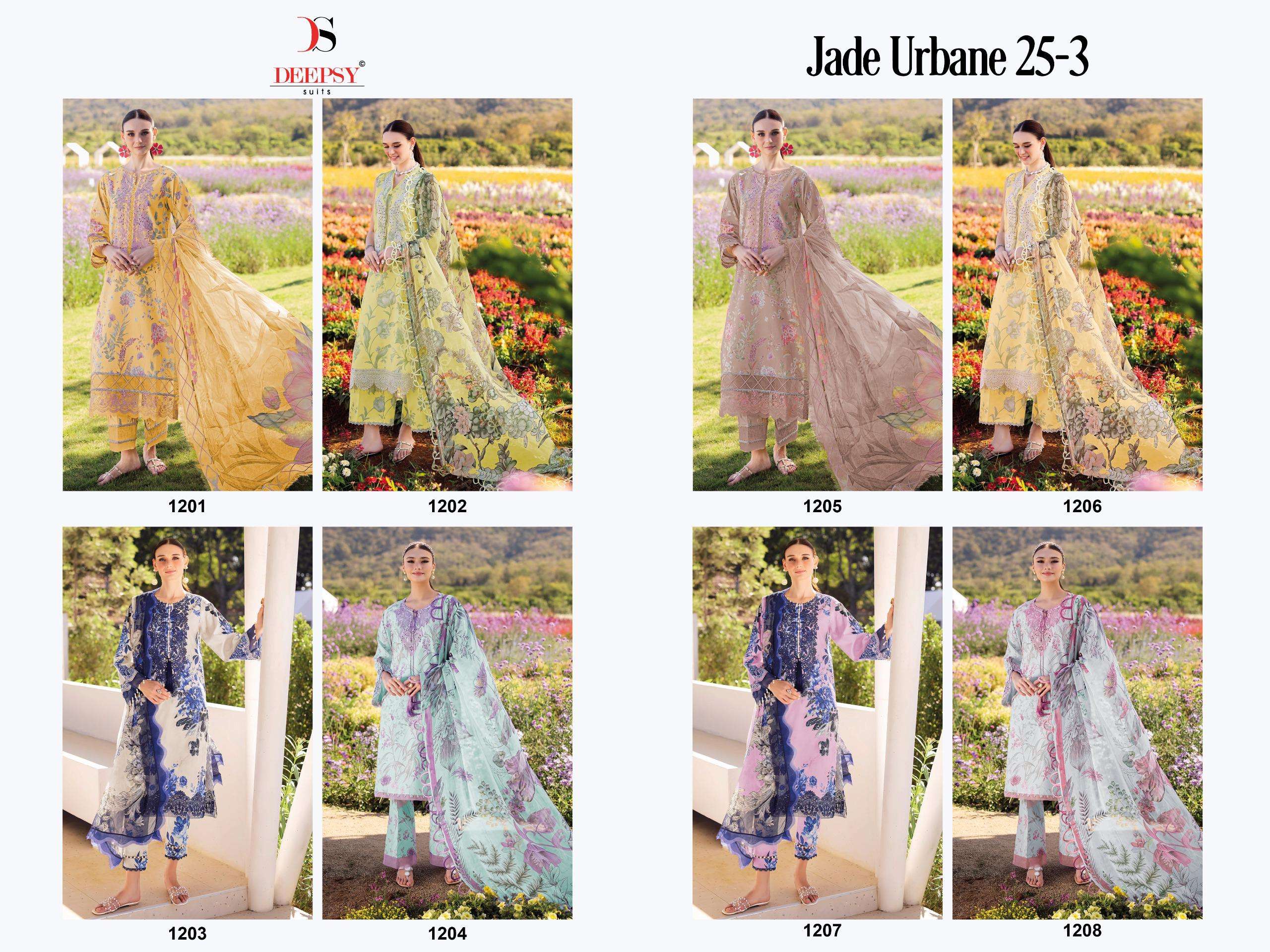 DEEPSY SUITS JADE URBAN LAWN 25 VOL 3 COTTON PATCH EMBROIDERY WORK SUIT