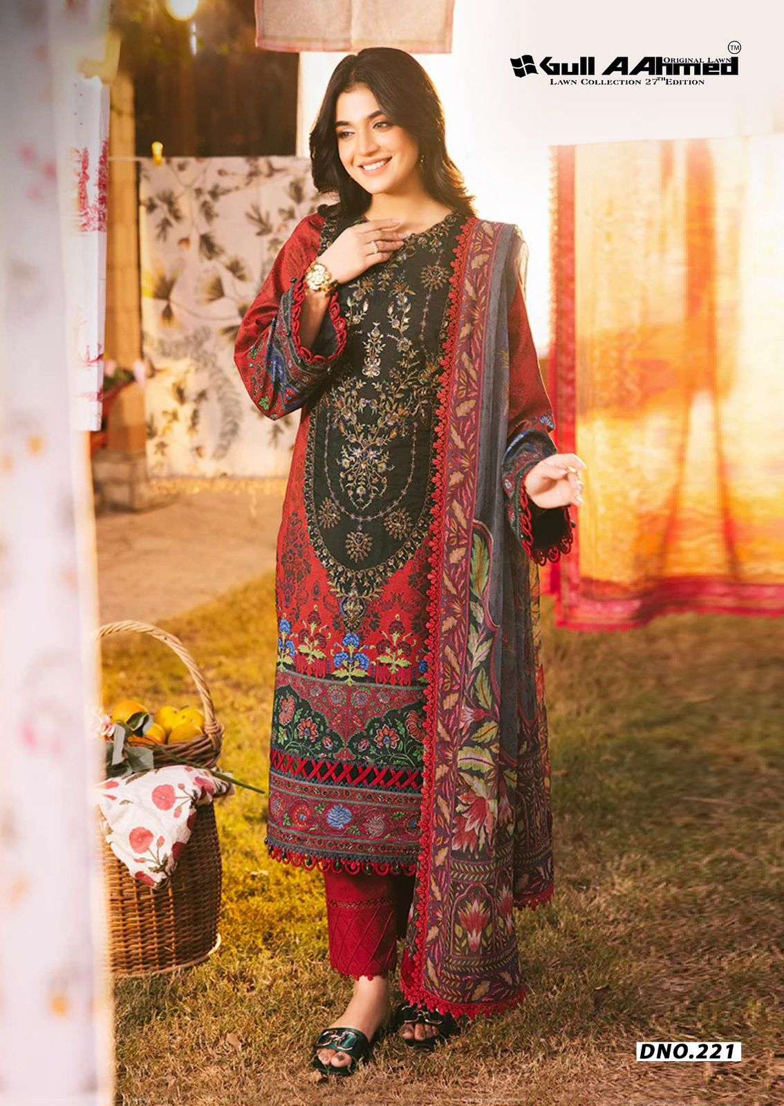 GULL AAHMED LAWN COLLECTION VOL 27 LAWN COTTON DIGITAL PRINT SUIT