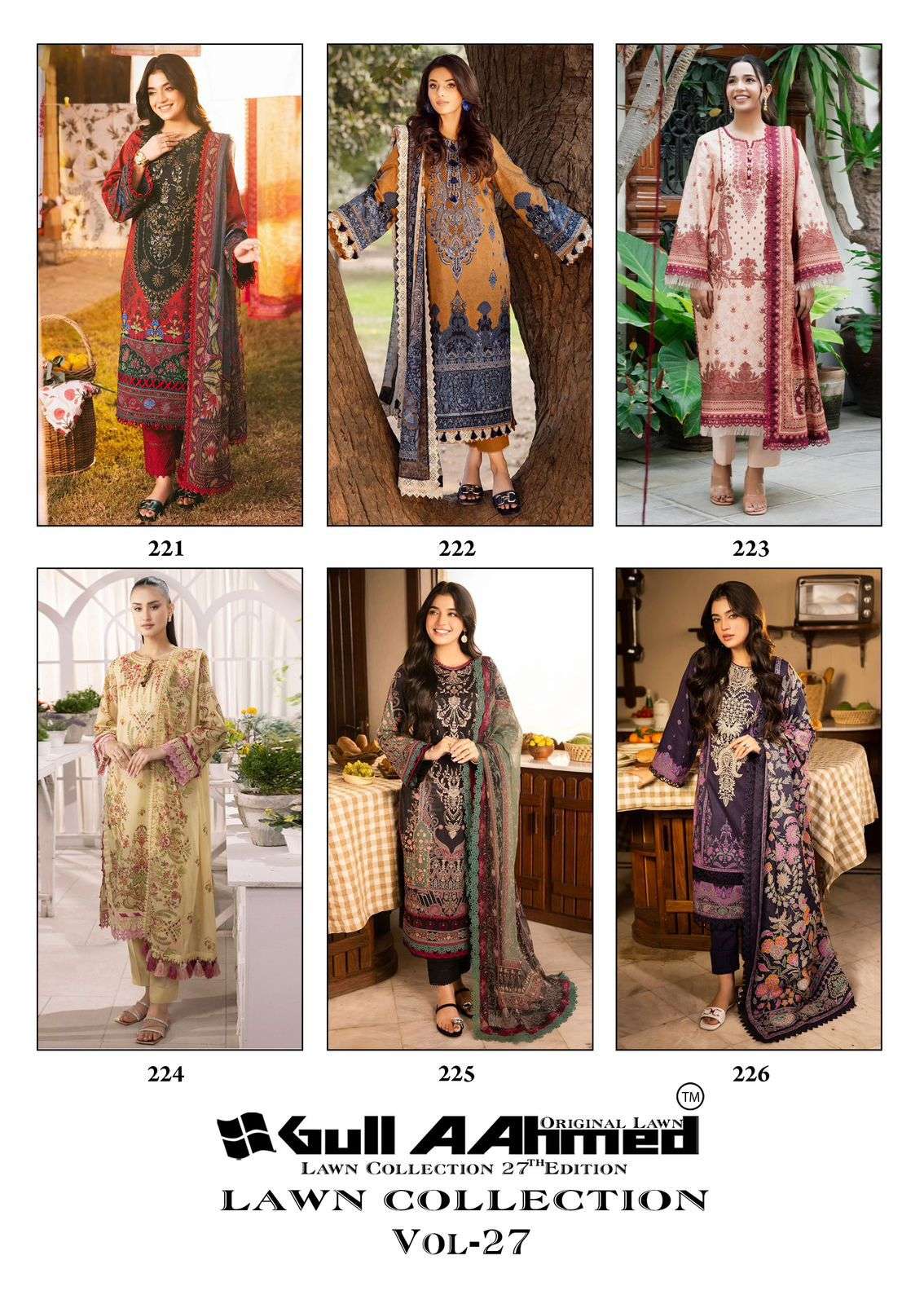 GULL AAHMED LAWN COLLECTION VOL 27 LAWN COTTON DIGITAL PRINT SUIT