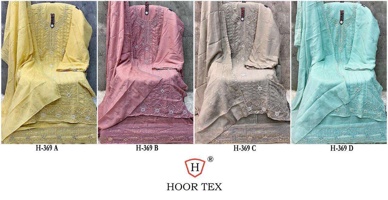 HOOR TEX H 369 GEORGETTE EMBROIDERED PAKISTANI SUIT