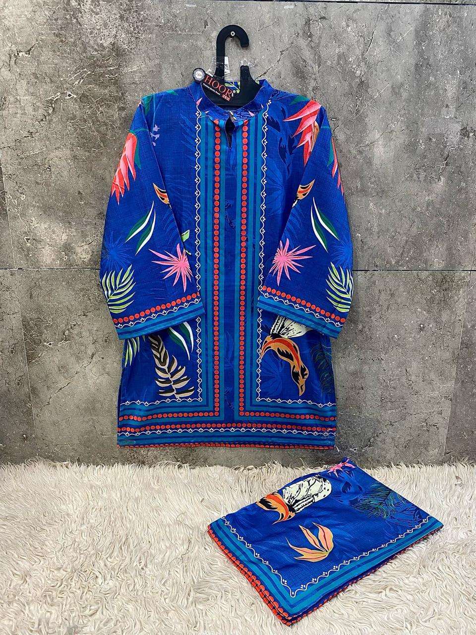 HOOR TEX  HF 180 & 181 COTTON PRINTED FANCY PAKISTANI STYLE CO-ORD SET