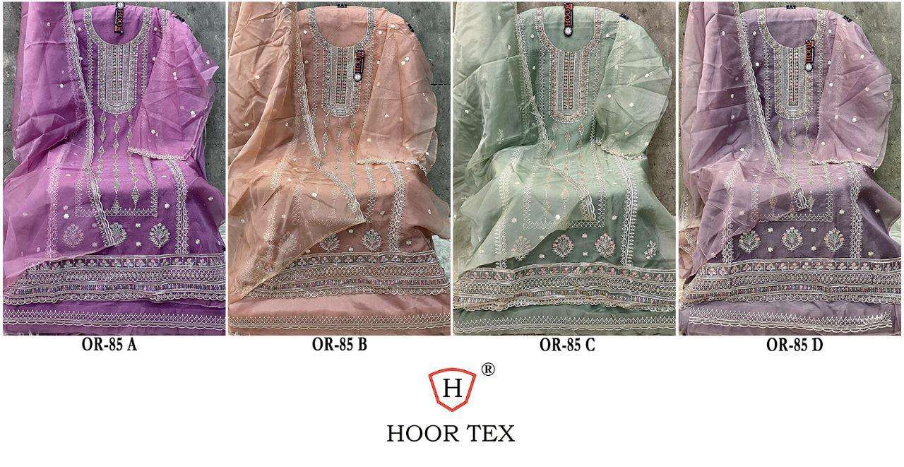 HOOR TEX OR 85 ORGANZA EMBROIDERY DESIGNER PAKISTANI SUIT