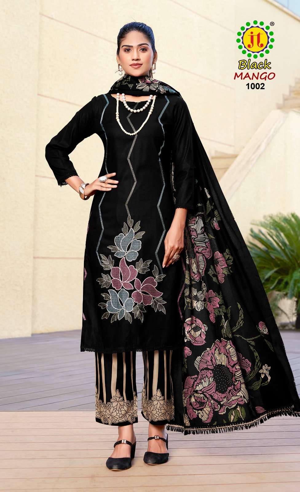 JT BLACK MANGO VOL 1 RAYON FANCY WORKS LADIES SALWAR SUIT