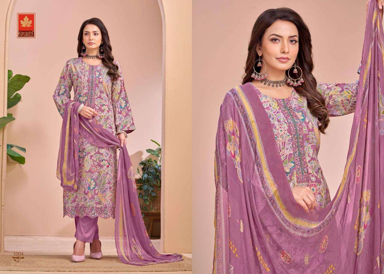 KARACHI PRINTS ANAYA COTTON DIGITAL PRINT WITH EMBROIDERY WORK SUIT