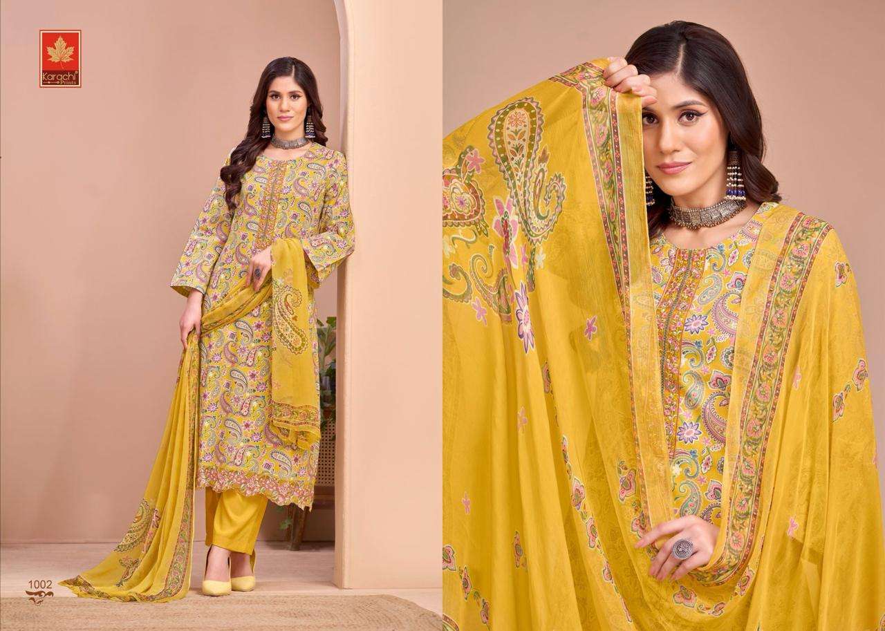 KARACHI PRINTS ANAYA COTTON DIGITAL PRINT WITH EMBROIDERY WORK SUIT