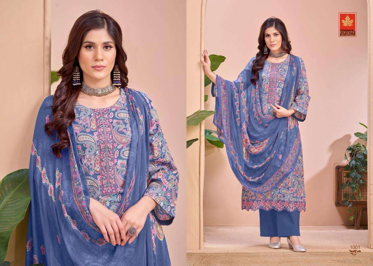 KARACHI PRINTS ANAYA COTTON DIGITAL PRINT WITH EMBROIDERY WORK SUIT