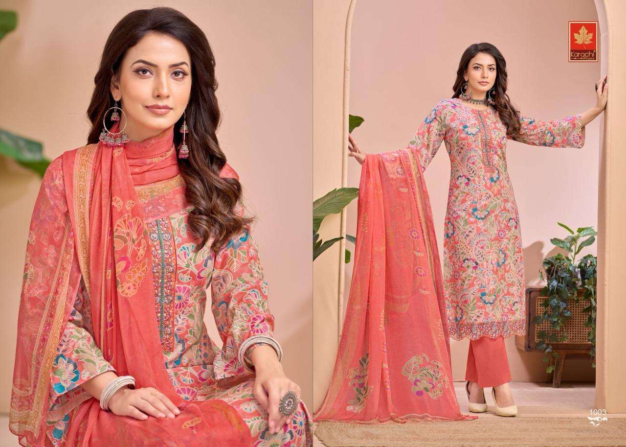 KARACHI PRINTS ANAYA COTTON DIGITAL PRINT WITH EMBROIDERY WORK SUIT