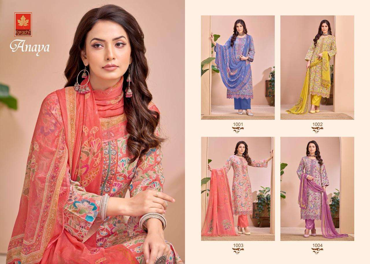 KARACHI PRINTS ANAYA COTTON DIGITAL PRINT WITH EMBROIDERY WORK SUIT