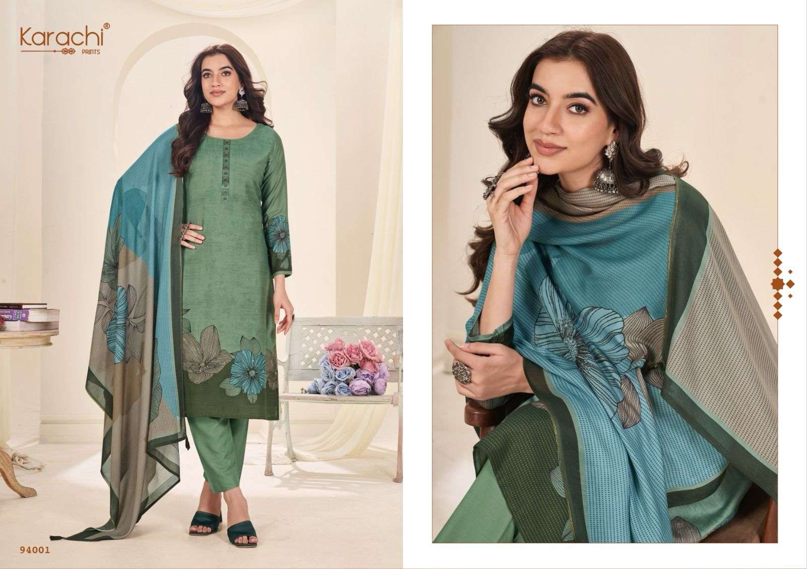 KARACHI PRINTS KAHANI VISCOSE DIGITAL PRINT WITH EMBROIDERY SUIT