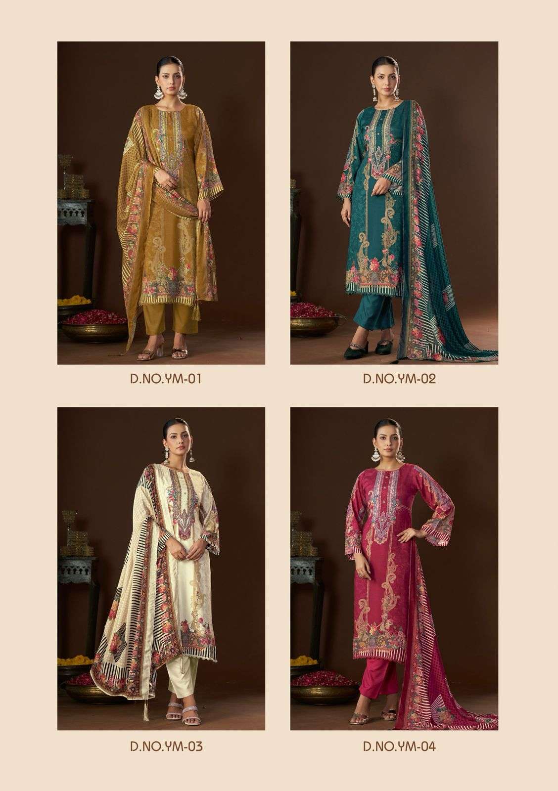 KARVA DESINER YAMIKA VISCOSE DIGITAL PRINT WITH HAND WORK SUIT