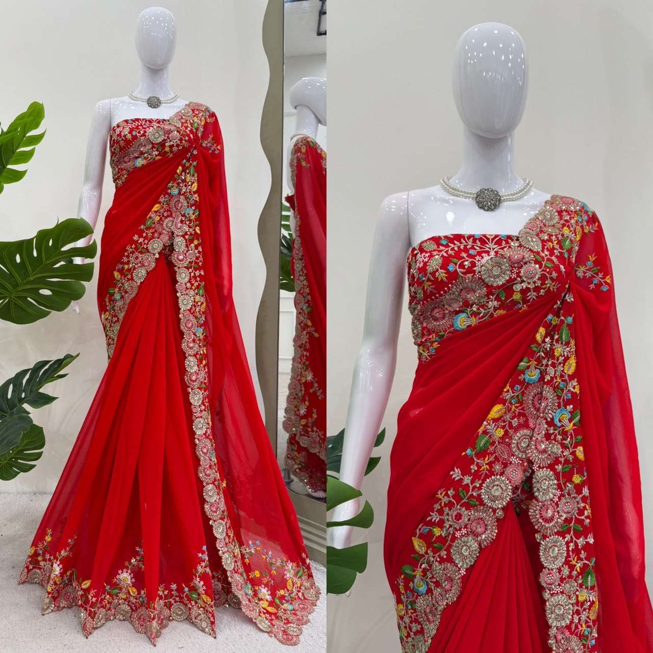 KD 589 HEAVY BEAUTIFUL LOOK DESIGNER WEDDING WEAR SAREE