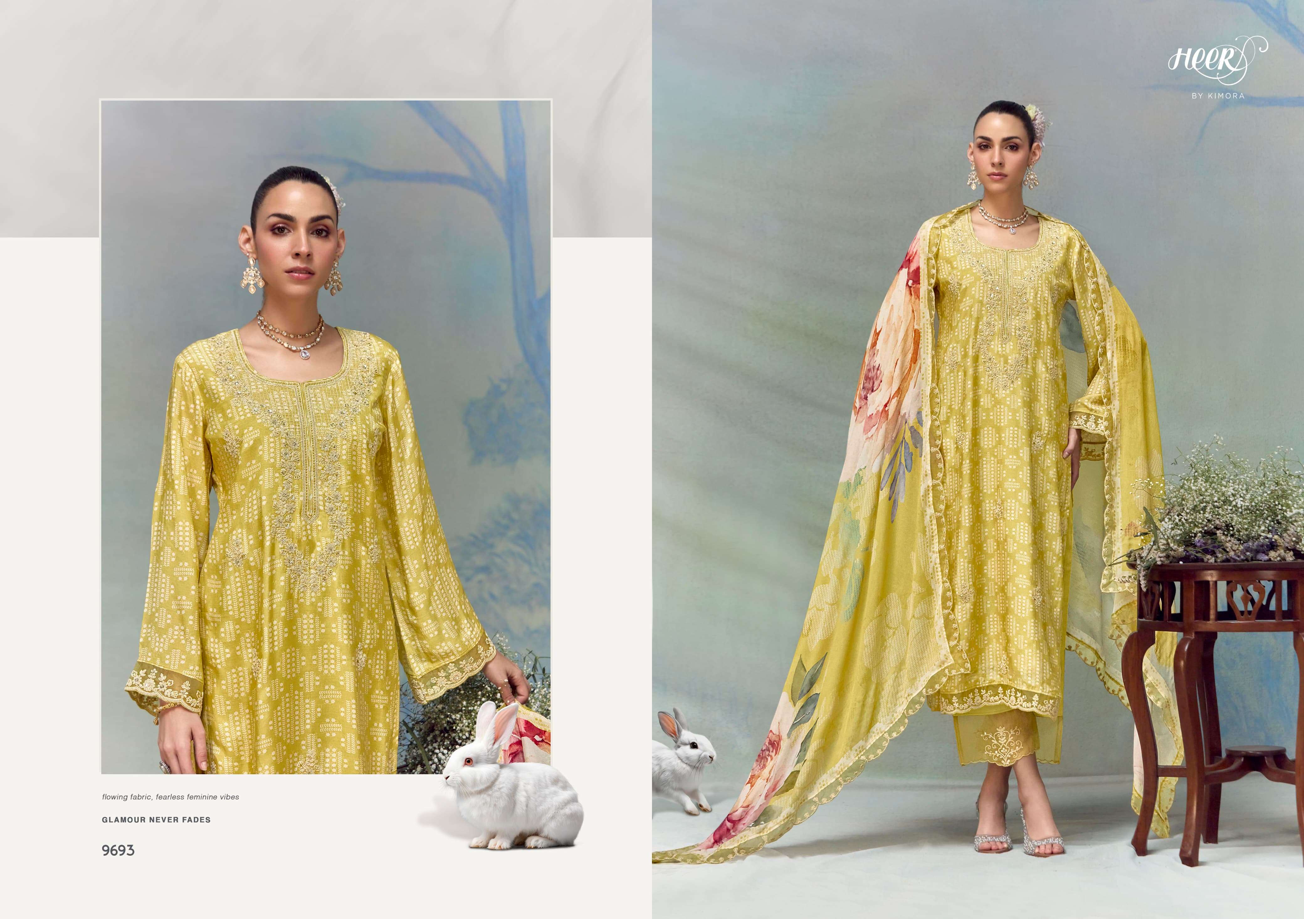 KIMORA HEER FLORENCE VOL 213 MUSLIN DESIGNER HEAVY SUIT