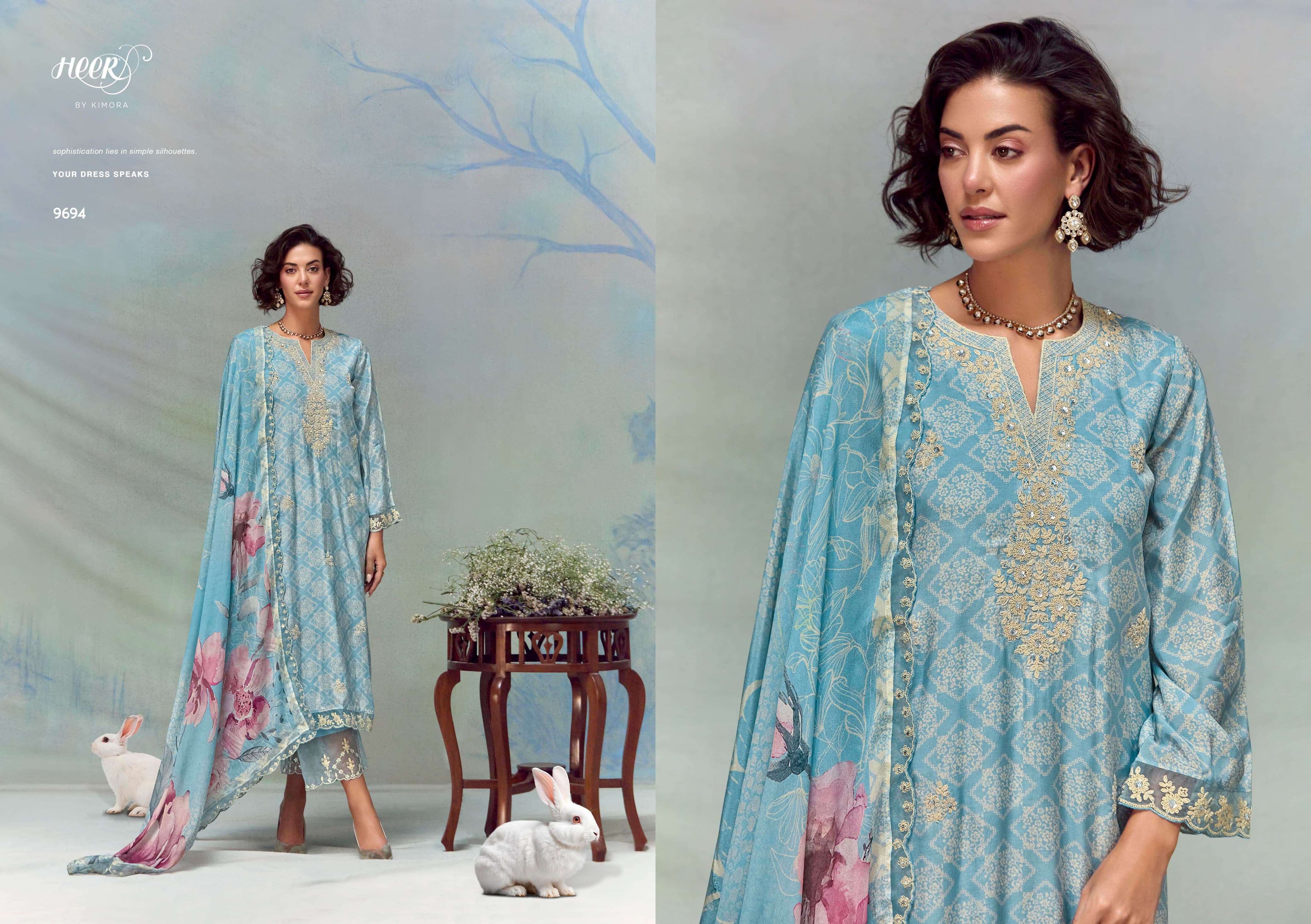 KIMORA HEER FLORENCE VOL 213 MUSLIN DESIGNER HEAVY SUIT