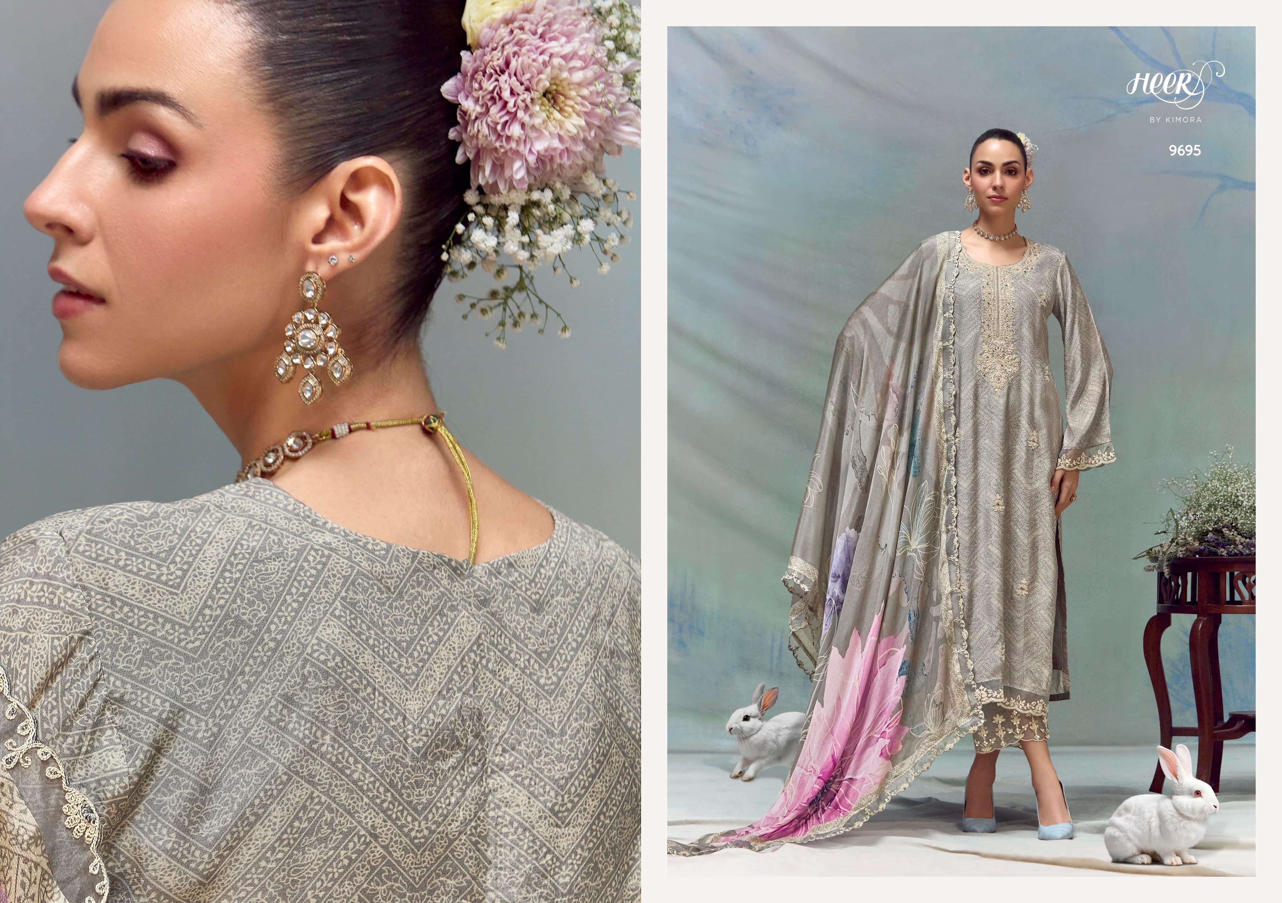 KIMORA HEER FLORENCE VOL 213 MUSLIN DESIGNER HEAVY SUIT