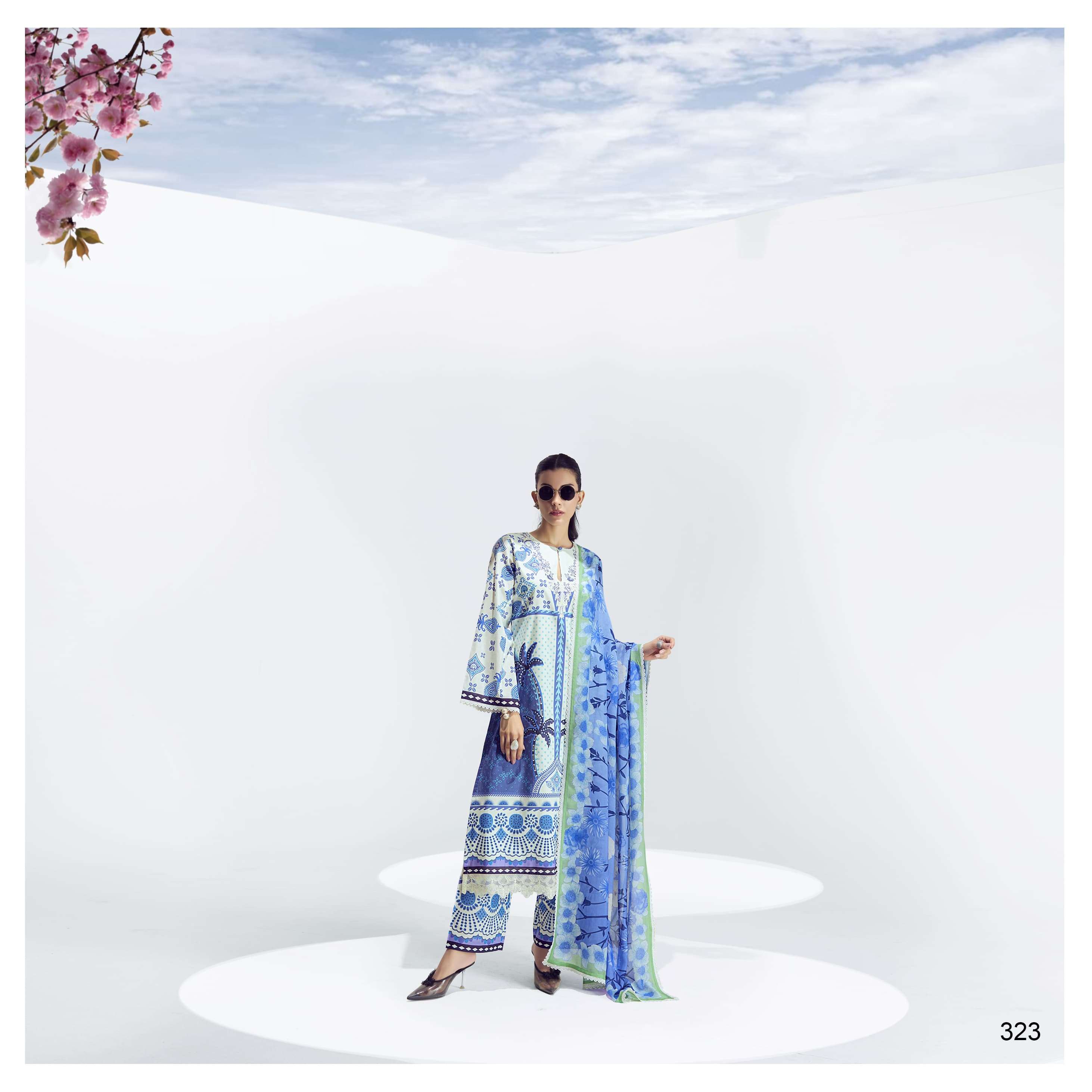 KIMORA SOHNI BREEZE VOL 25 LAWN COTTON DIGITAL PRINT WITH EMBROIDERY DESIGNER WORK SUITS