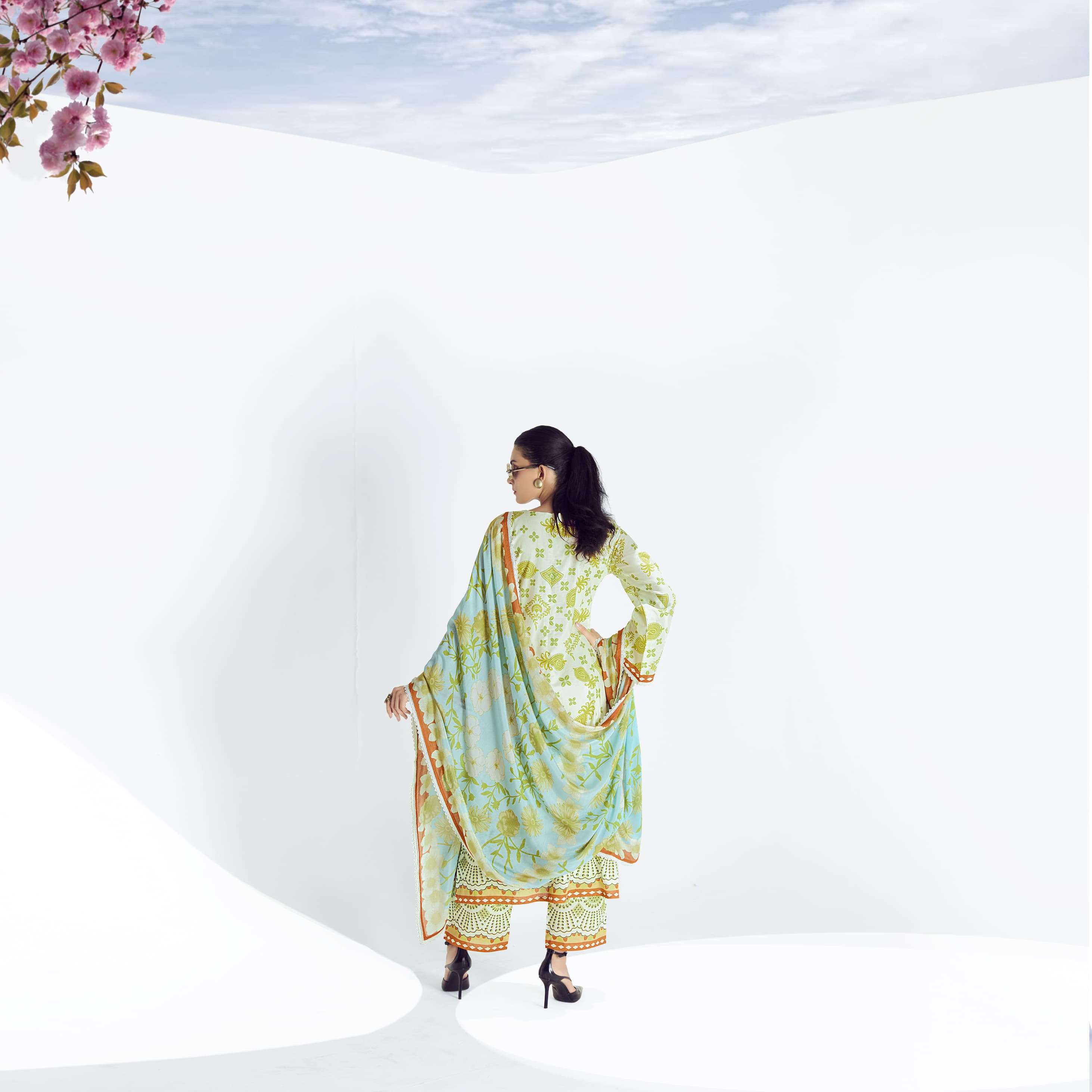 KIMORA SOHNI BREEZE VOL 25 LAWN COTTON DIGITAL PRINT WITH EMBROIDERY DESIGNER WORK SUITS
