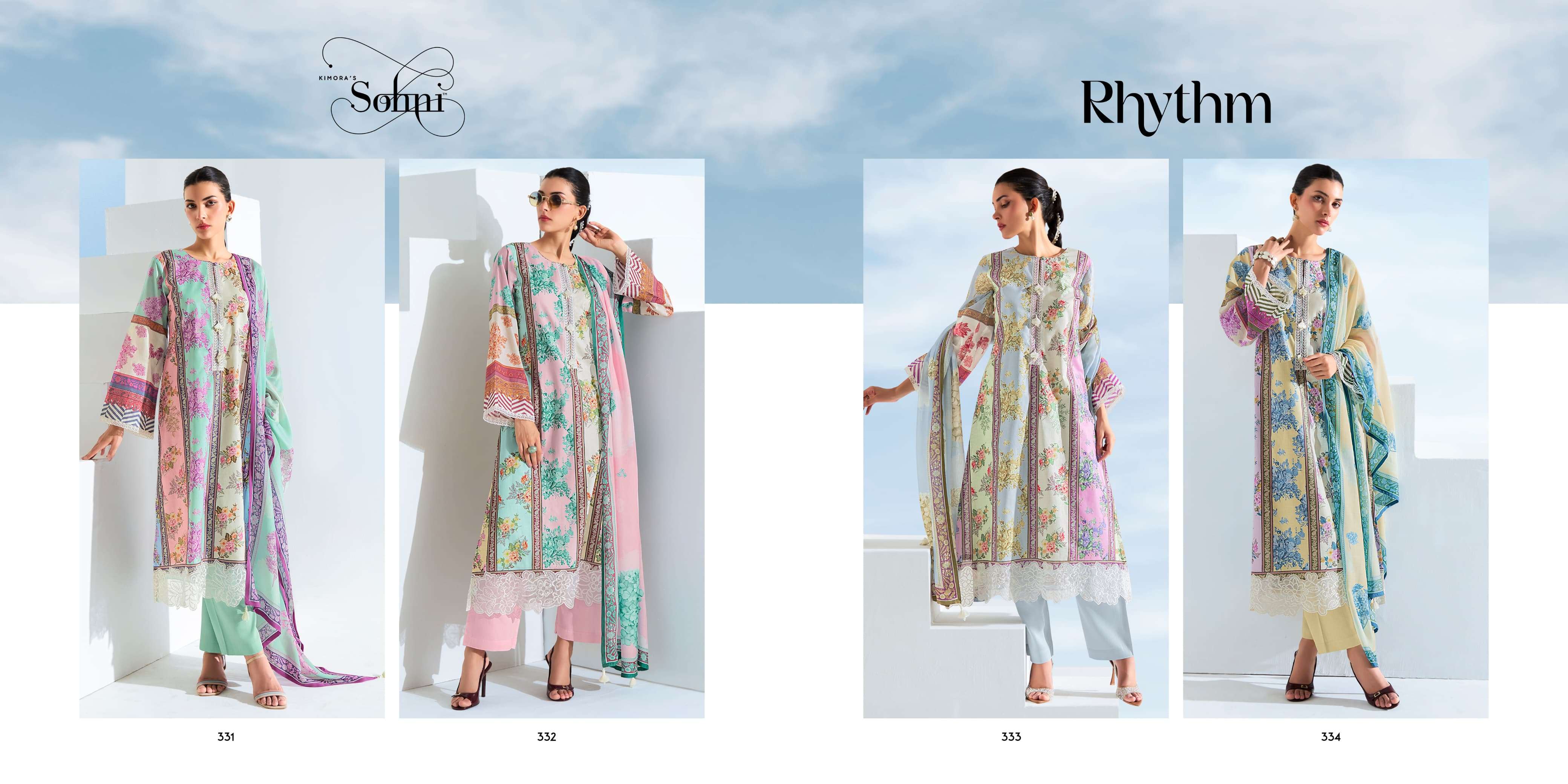 KIMORA SOHNI RHYTHM VOL 26 LAWN COTTON DIGITAL PRINT WITH WORK SUIT